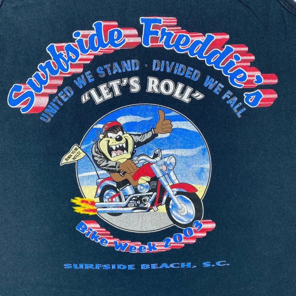 Vintage Vintage 00's SURFSIDE FREDDIE'S Tazmanian Bike Week Tank Top Size L / US 10 / IT 46 - 2 Thumbnail