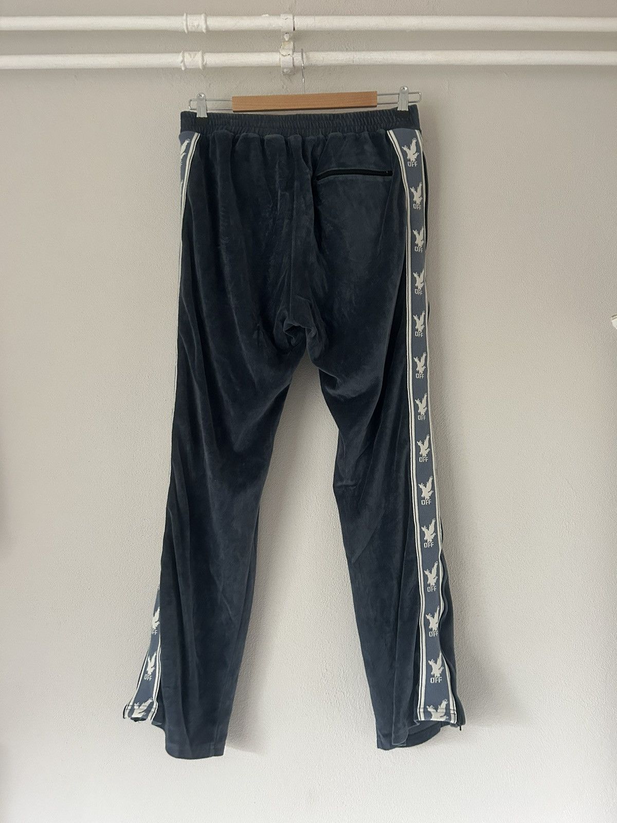 Off-White Blue Velvet / Velours Eagle Track Pants Size US 38 / EU 54 - 10 Thumbnail