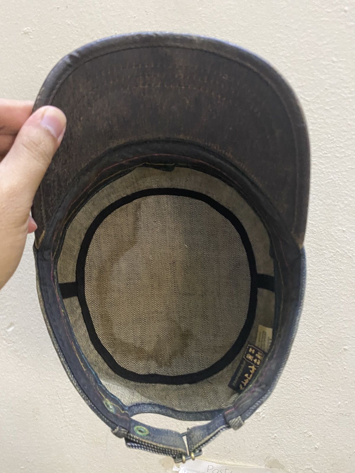 Hysteric Glamour Y2K Cadet Hat Distress Denim Wash Hat Size ONE SIZE - 6 Thumbnail