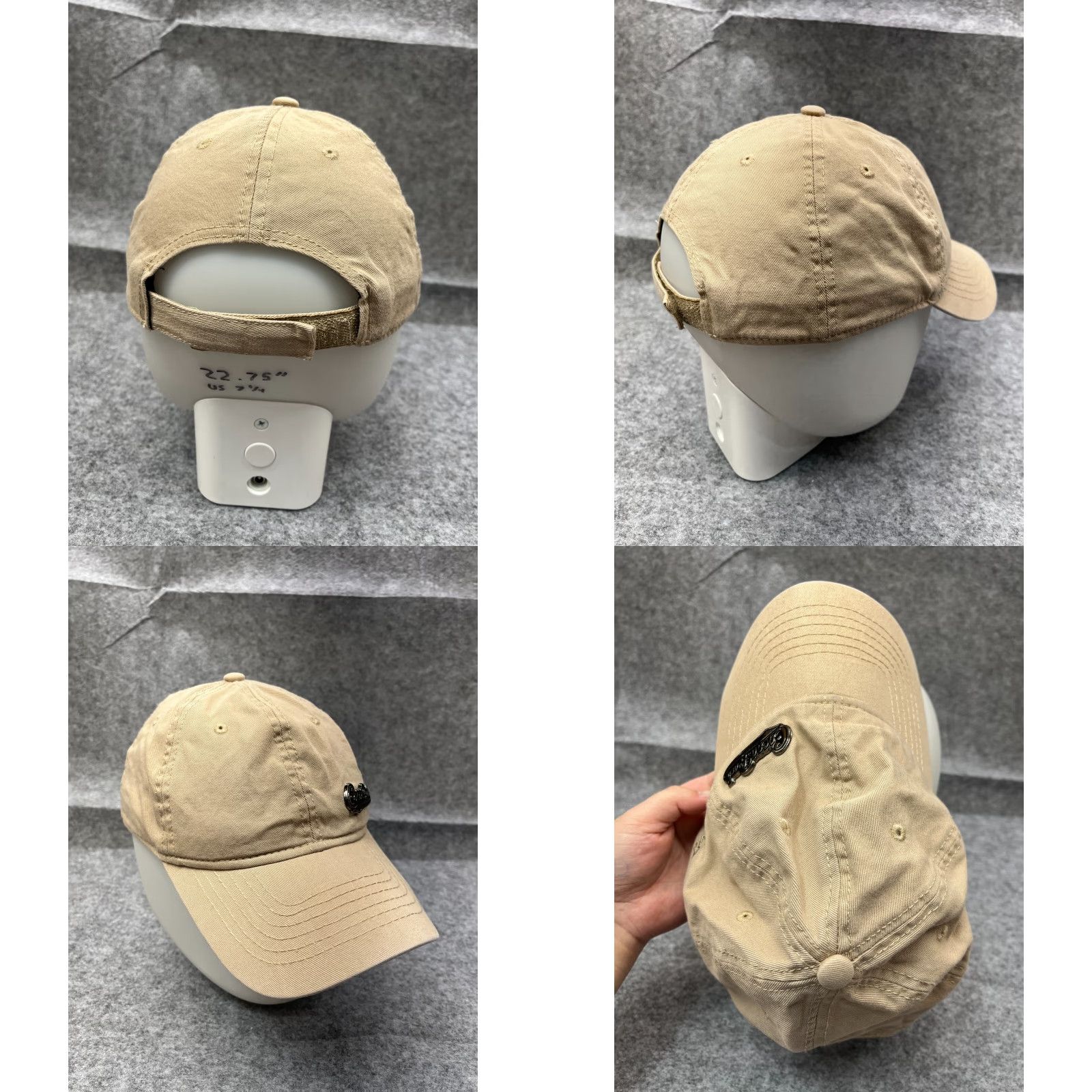 Vintage Essencial Hat Cap Strap Back Adult One Size Beige 100% Cotton Beach Hat/Cap Casual Beach Size ONE SIZE - 8 Thumbnail