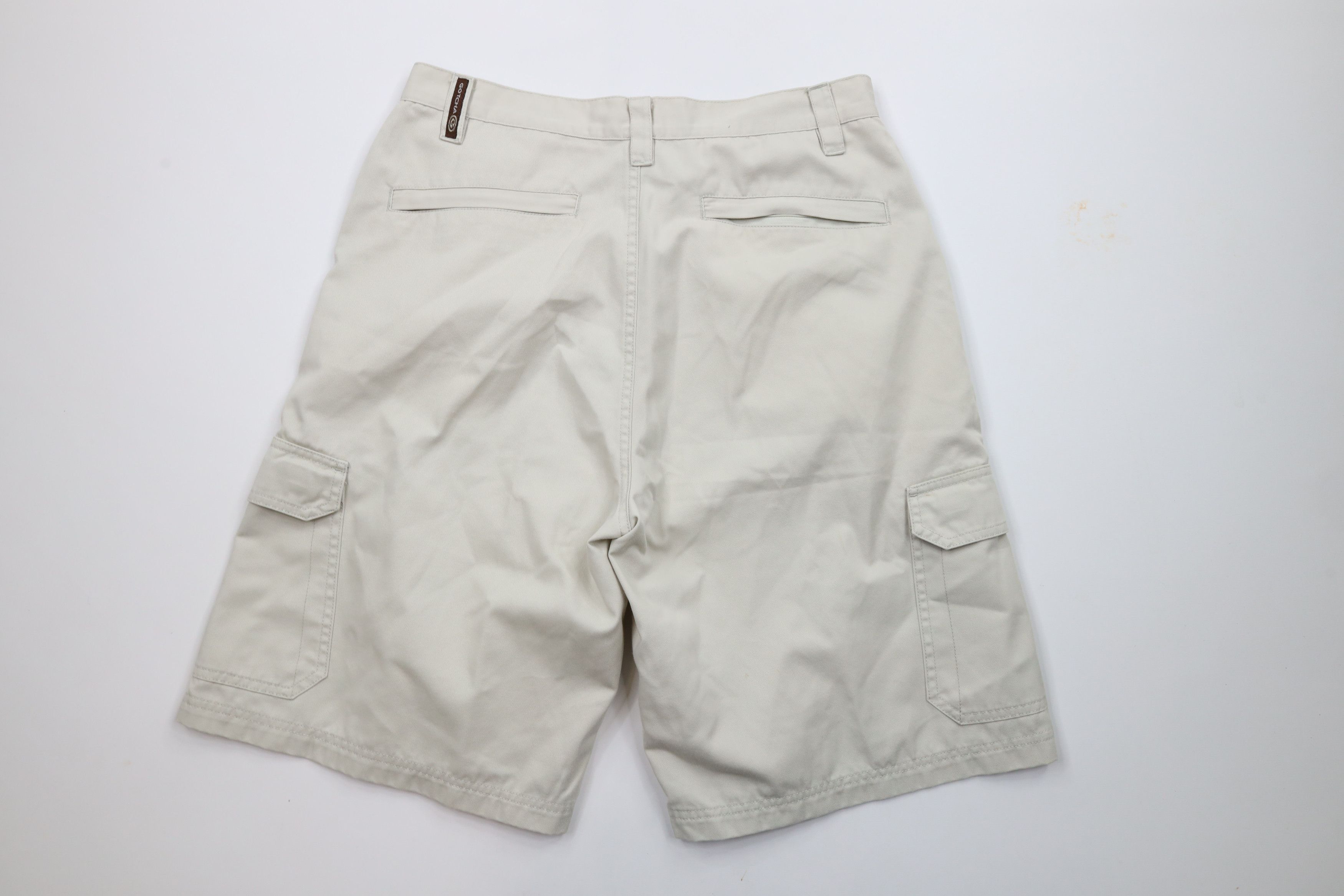 Gotcha × Vintage Vintage 90s Gotcha Surfing Baggy Fit Cargo Shorts Beige Size US 34 / EU 50 - 10 Thumbnail