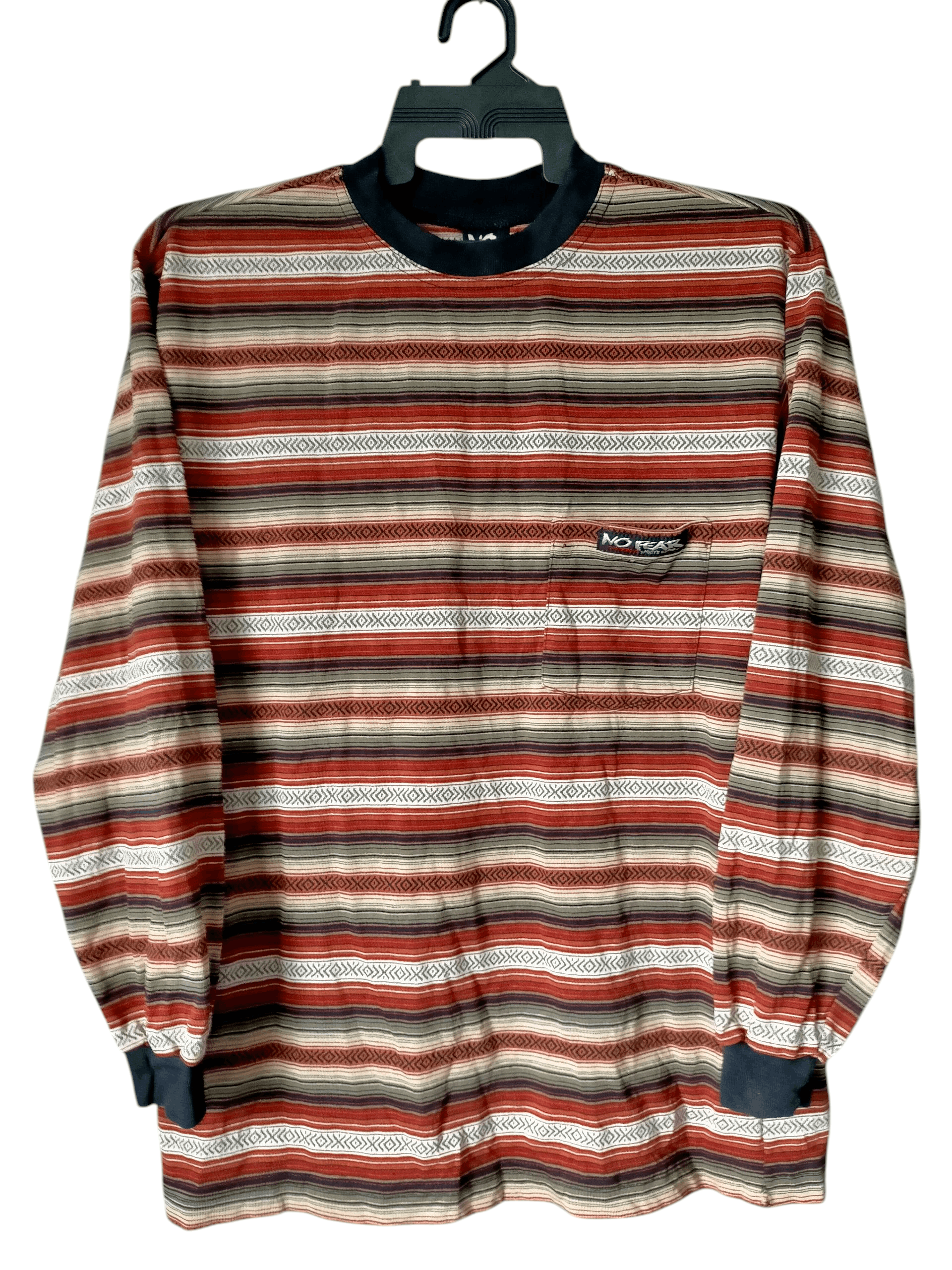 No Fear Vintage 90s No Fear Stripe Pocket Long sleeve Size US L / EU 52-54 / 3 - 1 Thumbnail