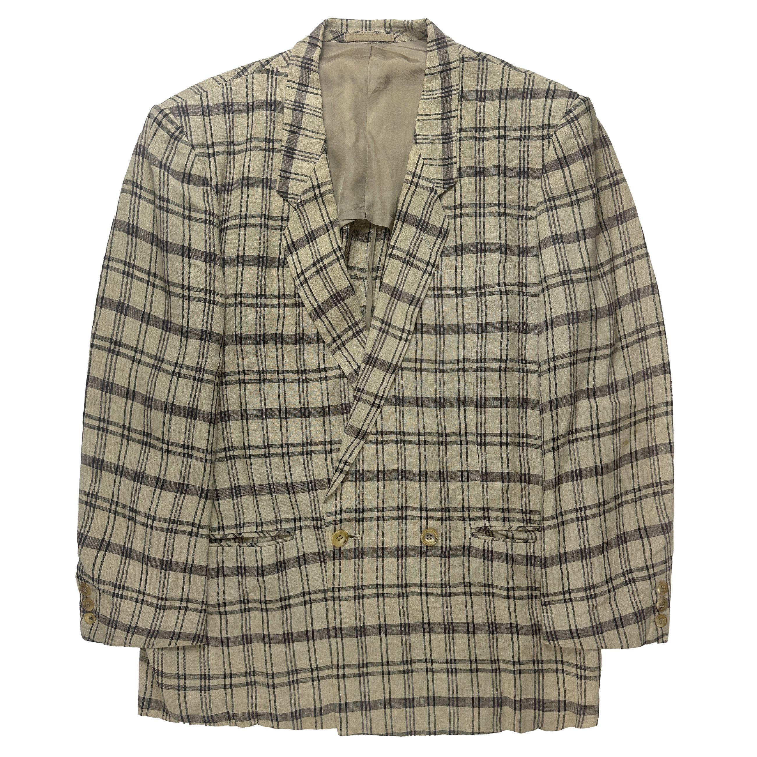 Comme des Garcons Homme Plus 80s Plaid Blazer Size US M / EU 48-50 / 2 - 1 Thumbnail