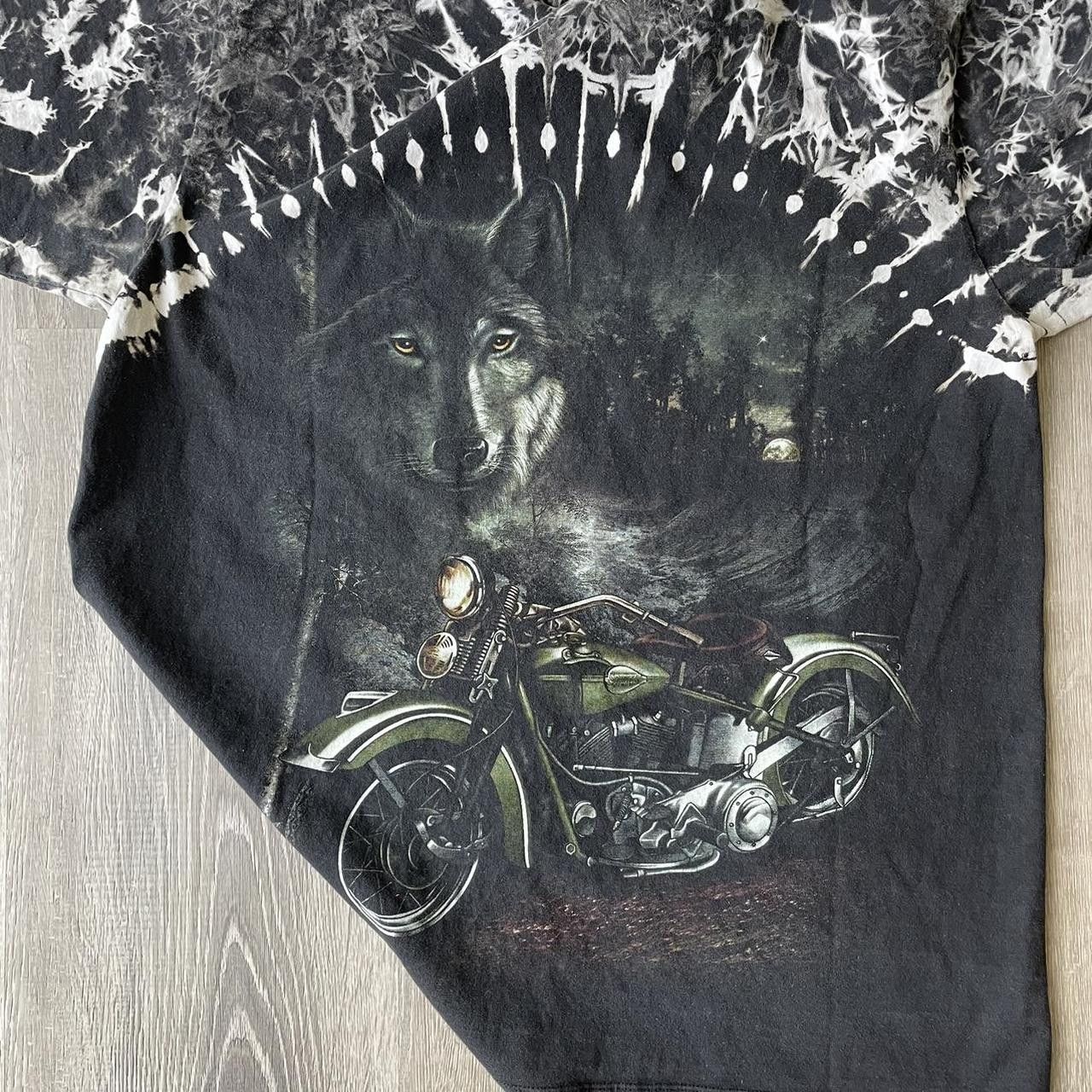 JNCO × Vintage Vintage Y2K Skull Shirtz Affliction Wolf Biker Graphic Tee Size US L / EU 52-54 / 3 - 2 Thumbnail