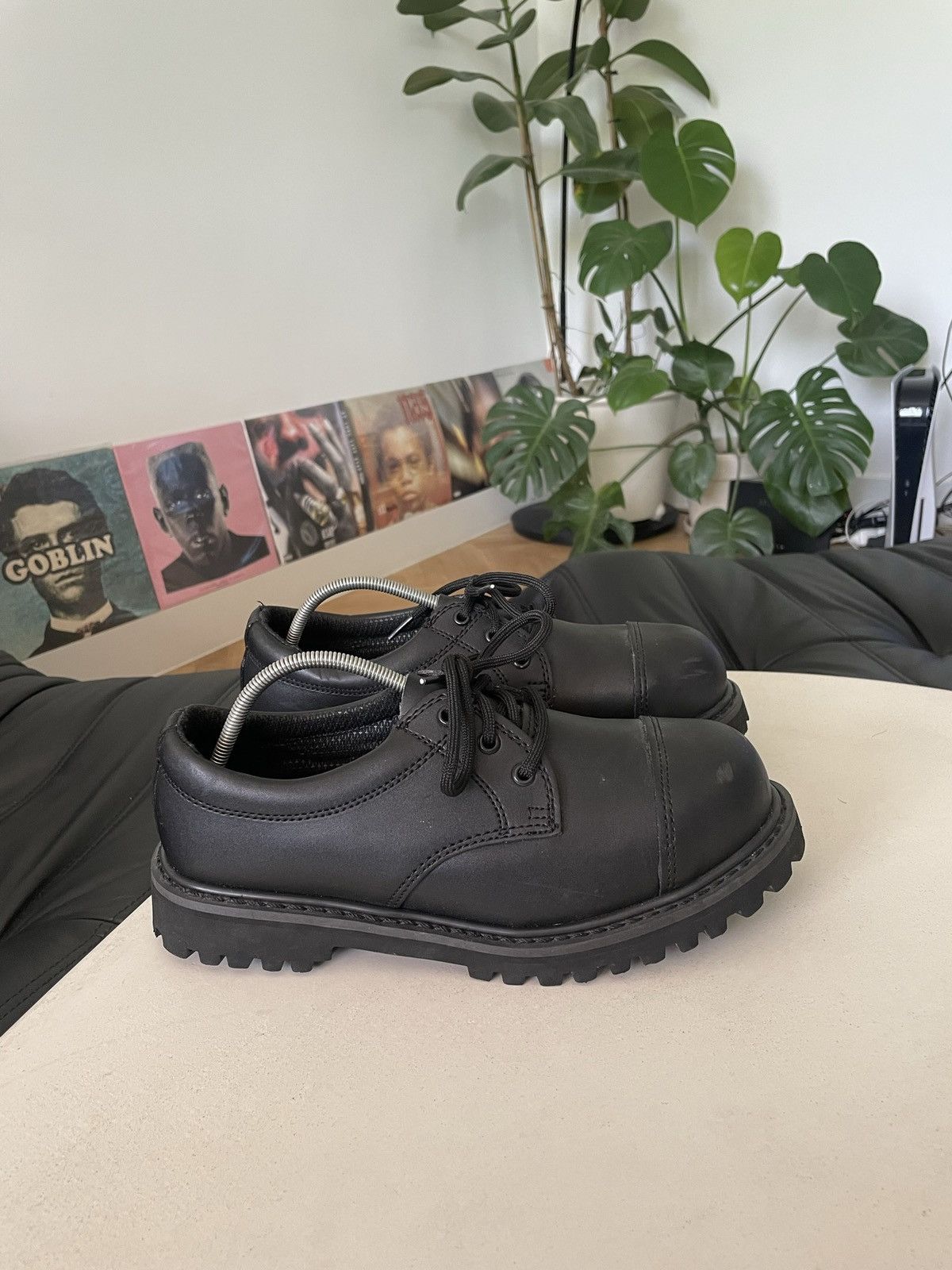 Leather Rare Vintage Avant Garde Platform Derby Leather Boots Grail Size US 7 / EU 40 - 2 Thumbnail