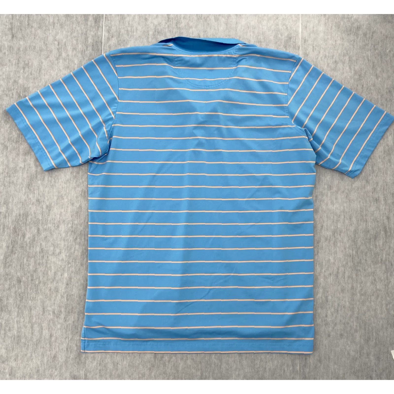 Vintage F&G Tech Polo Shirt Adult Large Blue Golf Lightweight Stretch Striped Logo Mens L Size US L / EU 52-54 / 3 - 2 Thumbnail