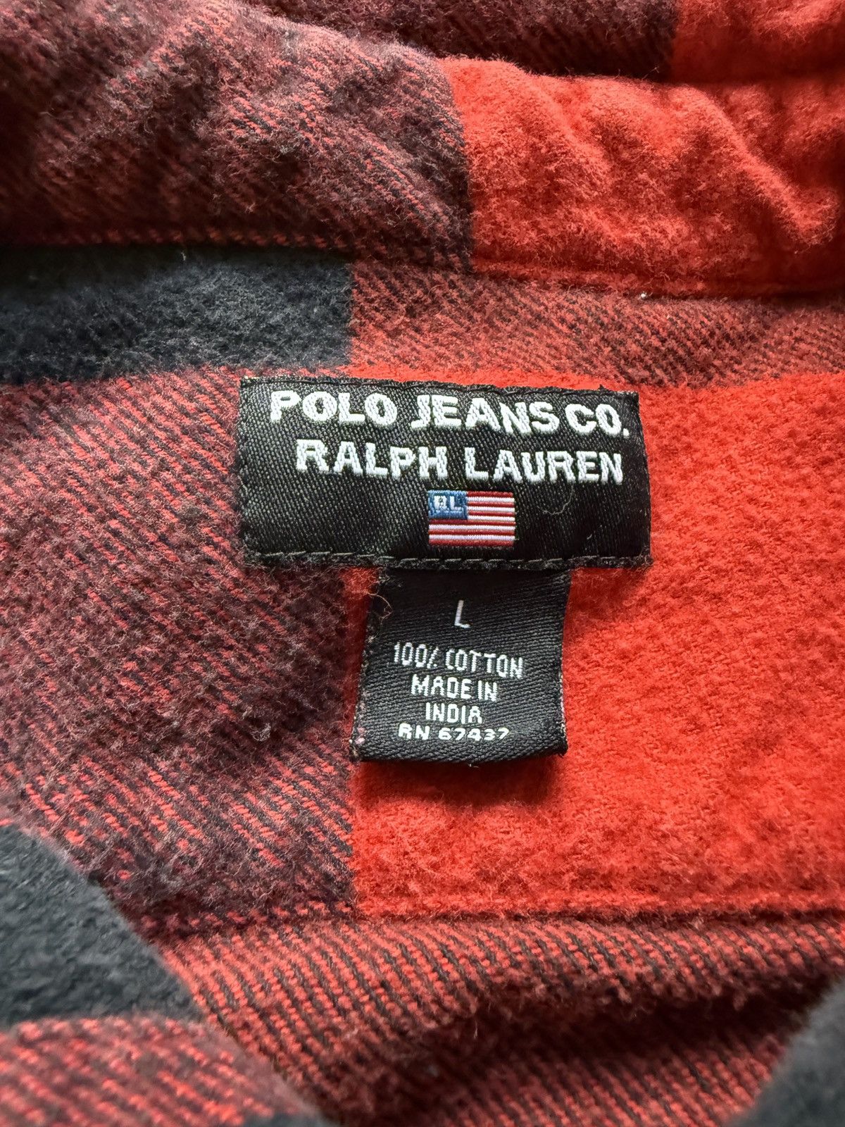 Polo Ralph Lauren Vintage Polo Jeans Co Ralph Lauren Flannel Button Up Shirt Size US L / EU 52-54 / 3 - 4 Thumbnail