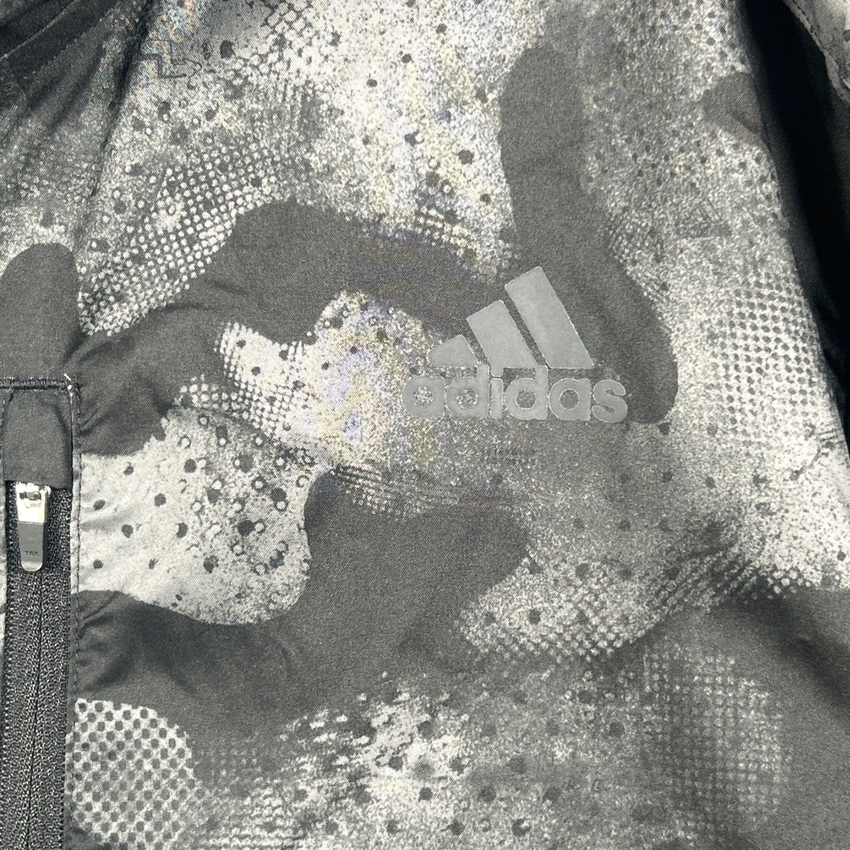 Adidas Adidas Running Black Camo Hoodie Windbreaker Jacket Mens L Full Zip Size US L / EU 52-54 / 3 - 4 Thumbnail