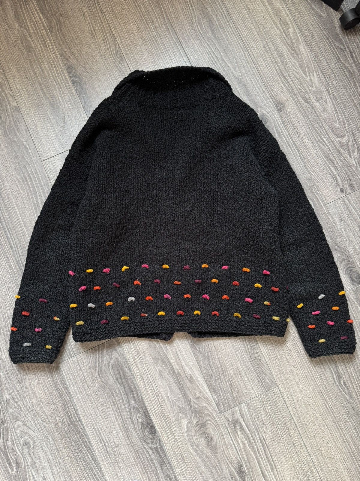 Other Vintage Pachamama pure wool hand knit cardigan sweater Size L / US 10 / IT 46 - 9 Thumbnail