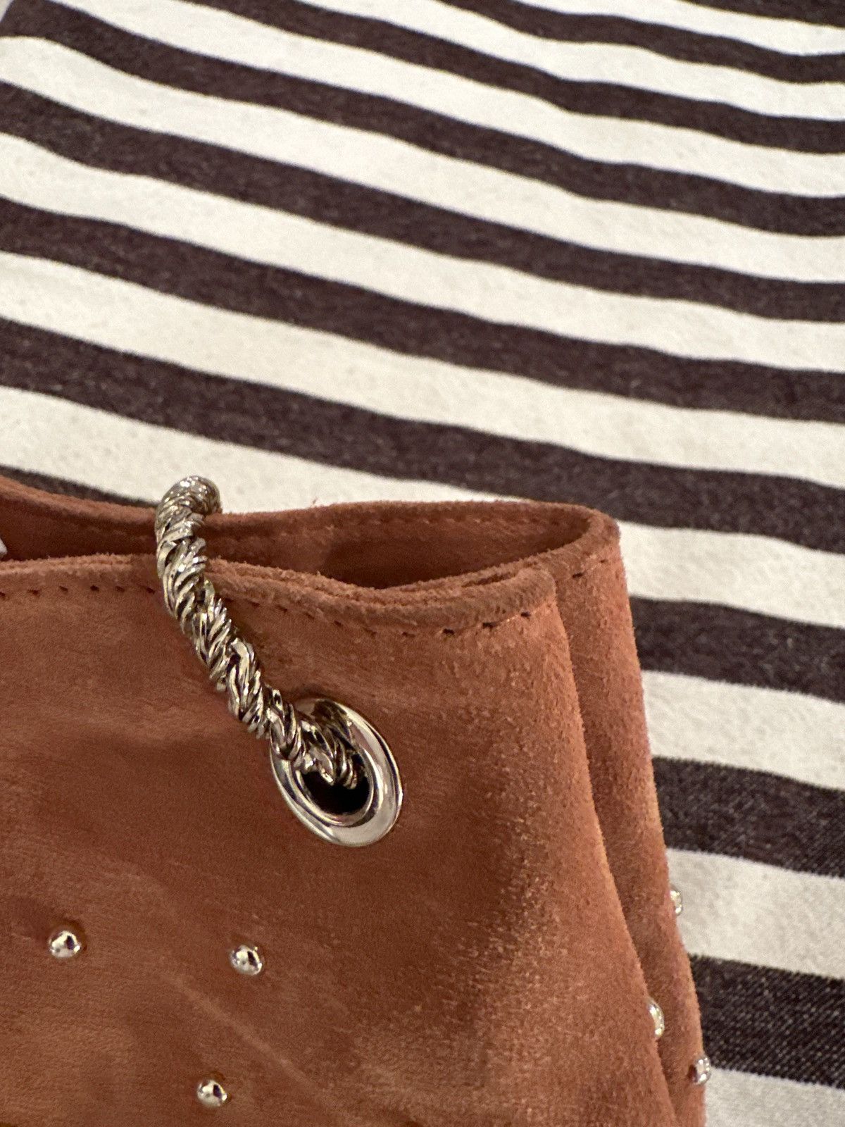 Sezane Sezane Hope Bag in Blush Suede Size ONE SIZE - 7 Thumbnail