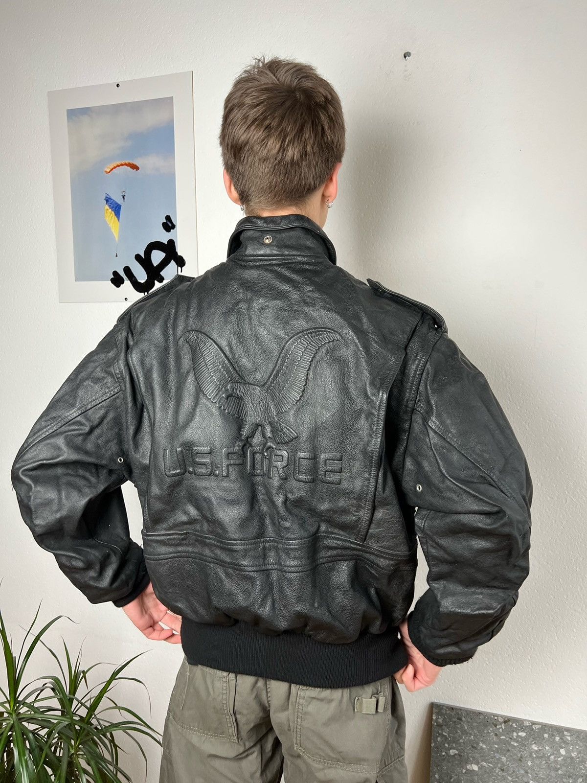 Vintage Vintage aviation A2 Leather Jacket moto schott nyc style Size US M / EU 48-50 / 2 - 4 Thumbnail