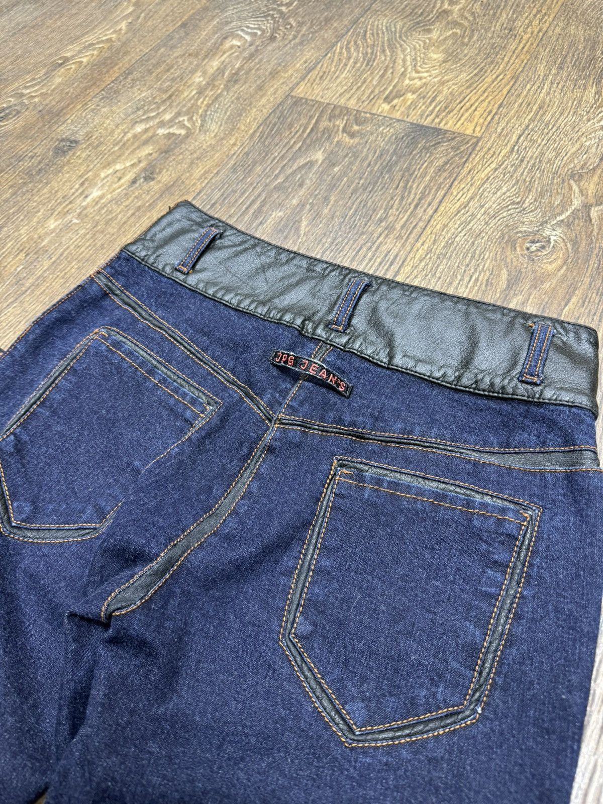 Jean Paul Gaultier × Vintage Jean Paul Gaultier Archive Vintage Leather/Denim Jeans Size 28" / US 6 / IT 42 - 5 Thumbnail