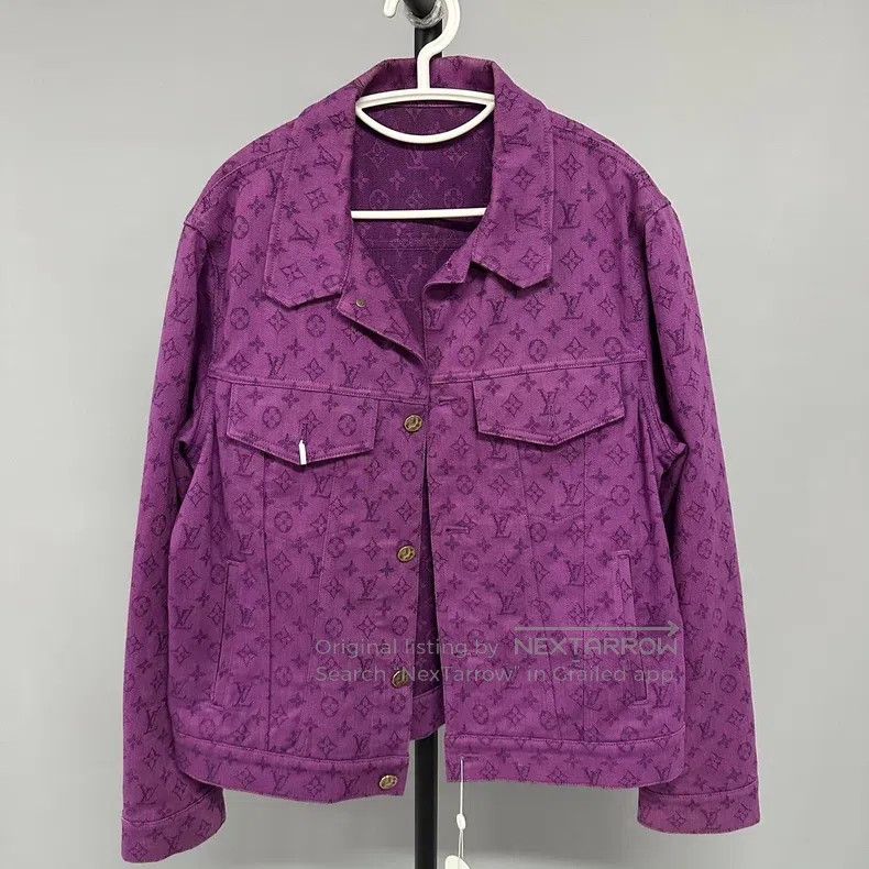 Louis Vuitton Louis Vuitton purple denim jacket Size US M / EU 48-50 / 2 - 1 Thumbnail