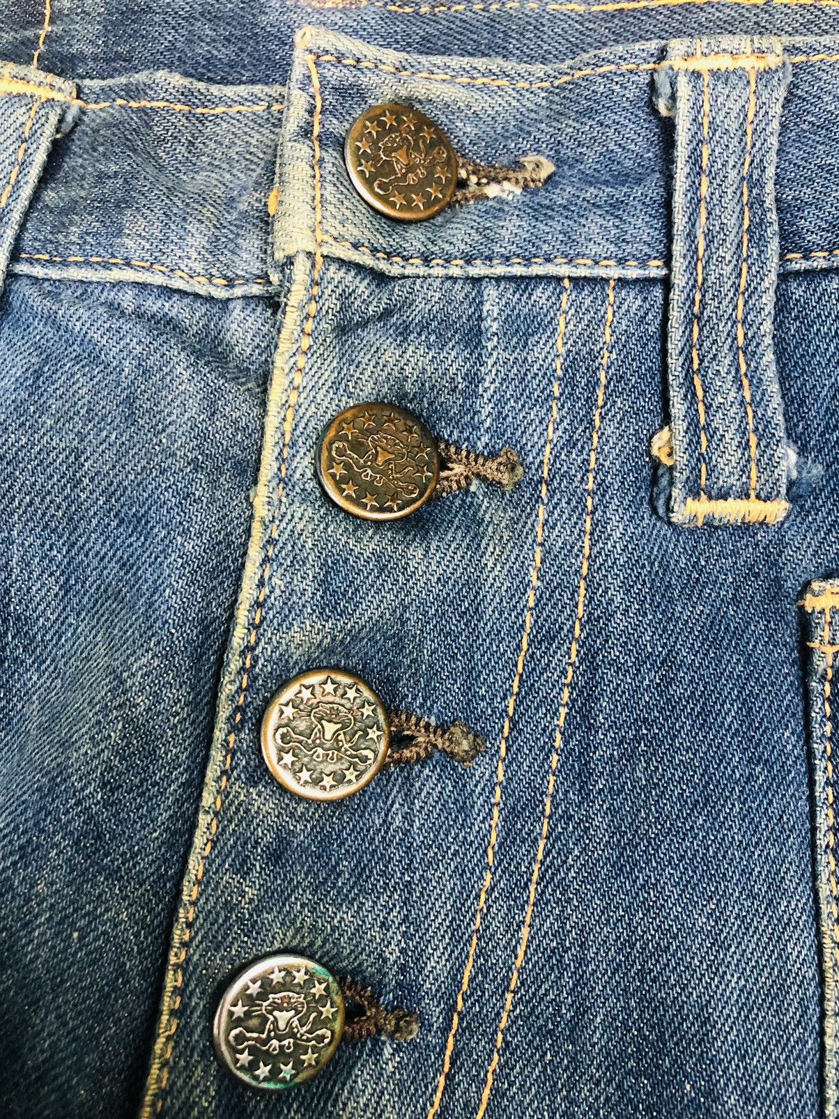 Beauty Beast Rare Vintage Heddon 70s Bell Bottom Flare Jeans (40) Size 32" / US 10 / IT 46 - 8 Thumbnail