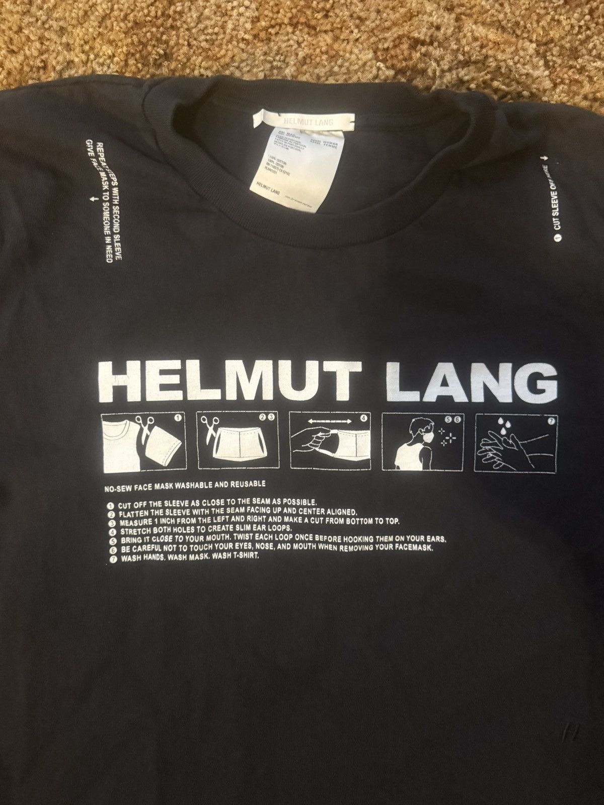 Helmut Lang Helmut Lang Black Tee Size US XL / EU 56 / 4 - 4 Thumbnail