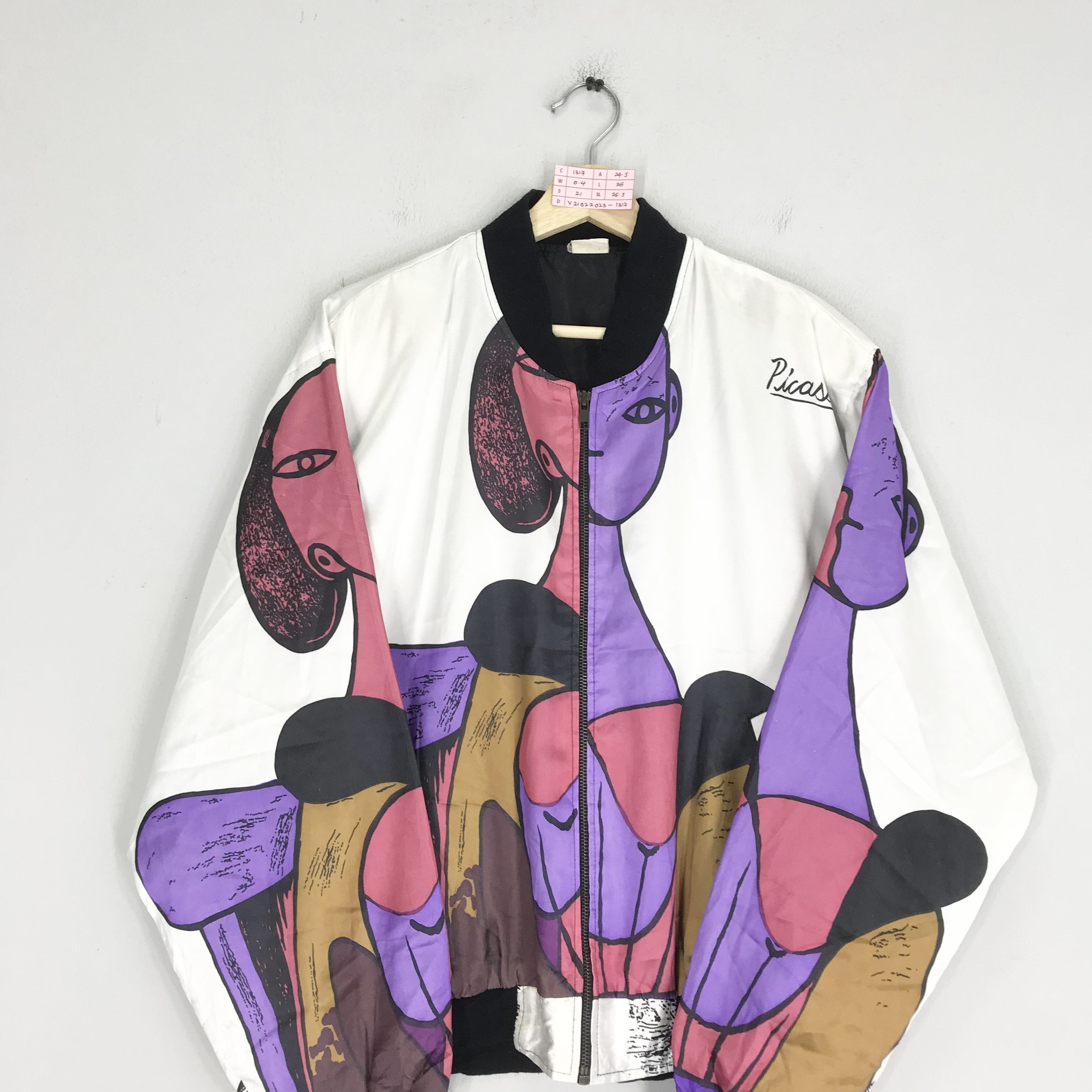 Vintage Vintage 90s Picasso Pop Art Style Baroque Silk Jacket Size US L / EU 52-54 / 3 - 4 Thumbnail