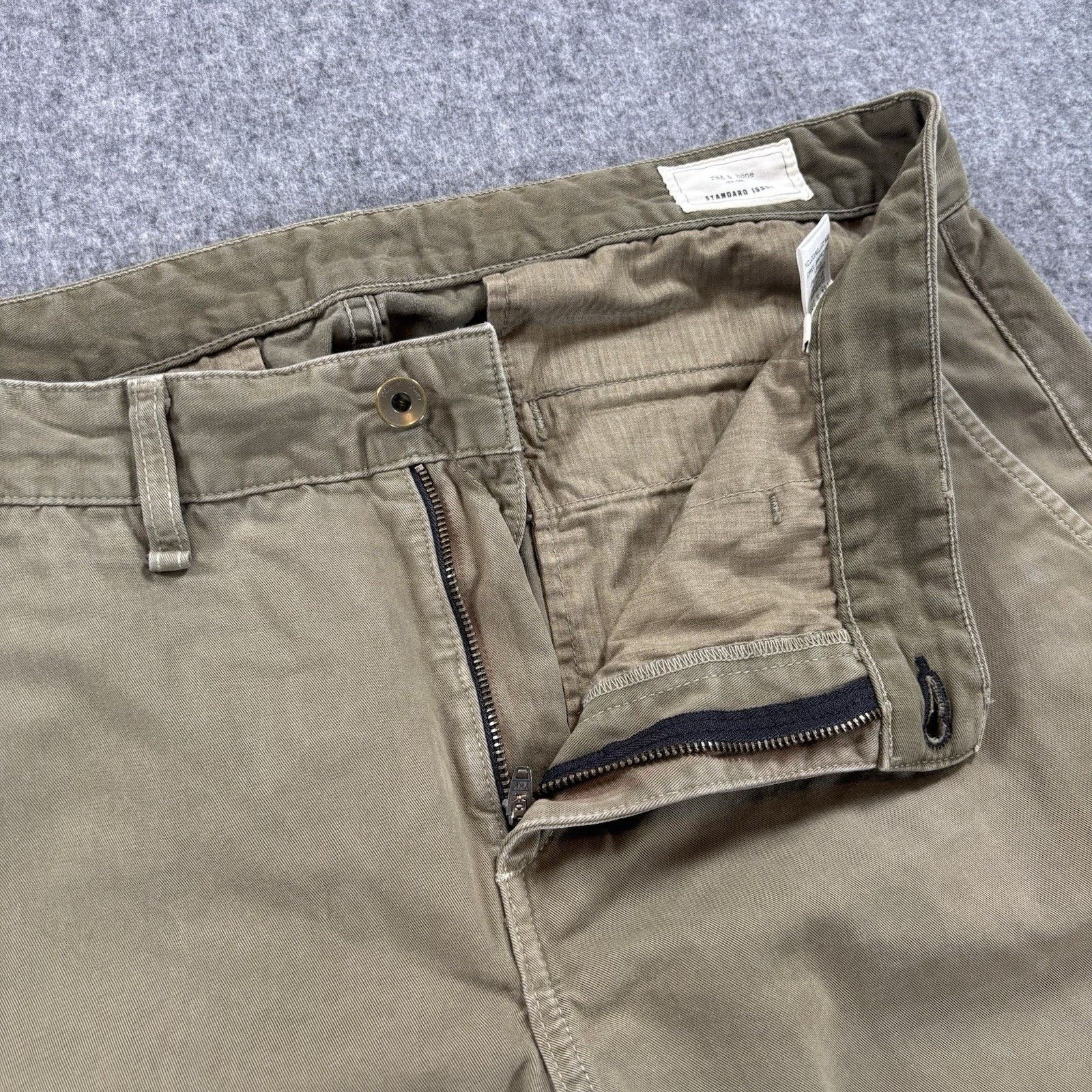 Rag & Bone Rag & Bone Standard Issue Chino Pants Mens 36 Army Green USA Size US 36 / EU 52 - 3 Thumbnail