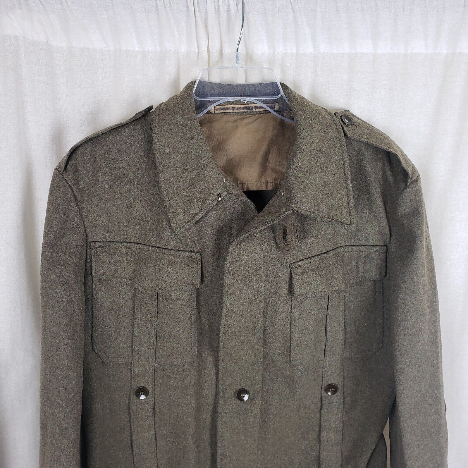 Vintage Vtg Bernhardt German Military Wool Field Jacket Uniform Coat Size US M / EU 48-50 / 2 - 2 Thumbnail