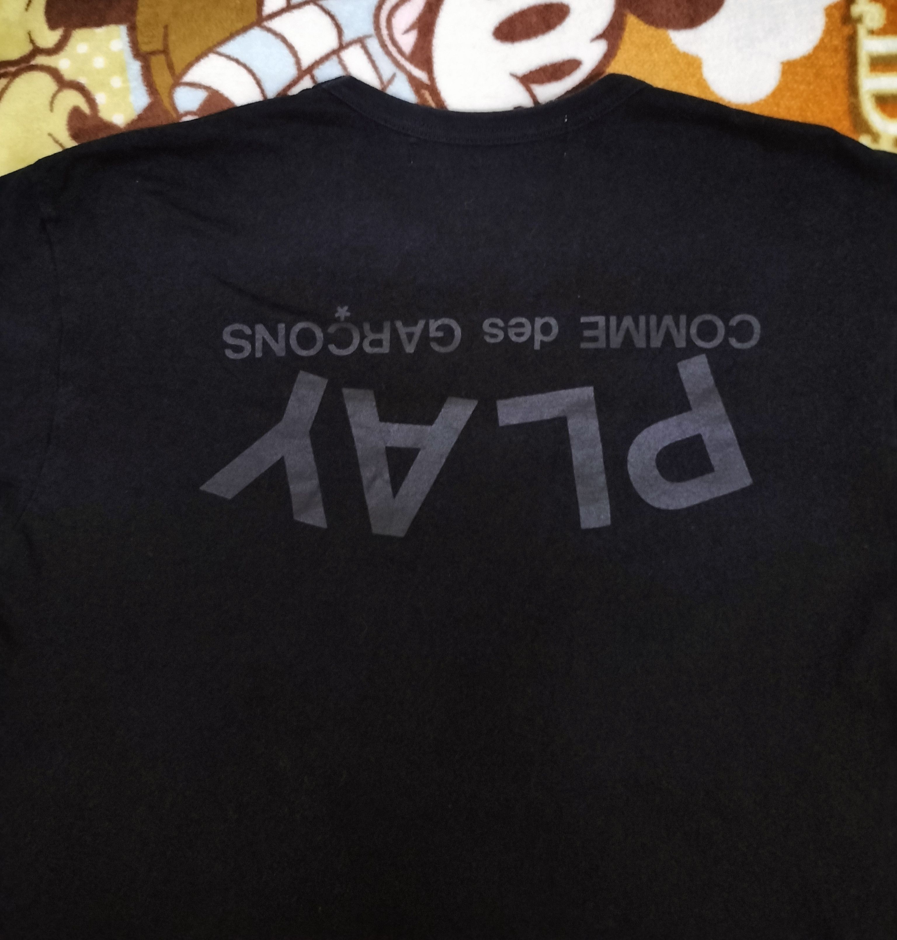 Comme des Garcons Comme Des garcons play black text tshirt Size US L / EU 52-54 / 3 - 4 Thumbnail