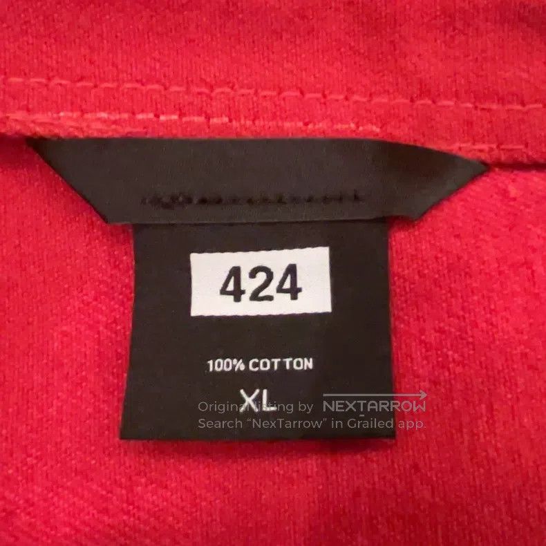 424 424 Red Washed Denim Jacket Size US XL / EU 56 / 4 - 3 Thumbnail