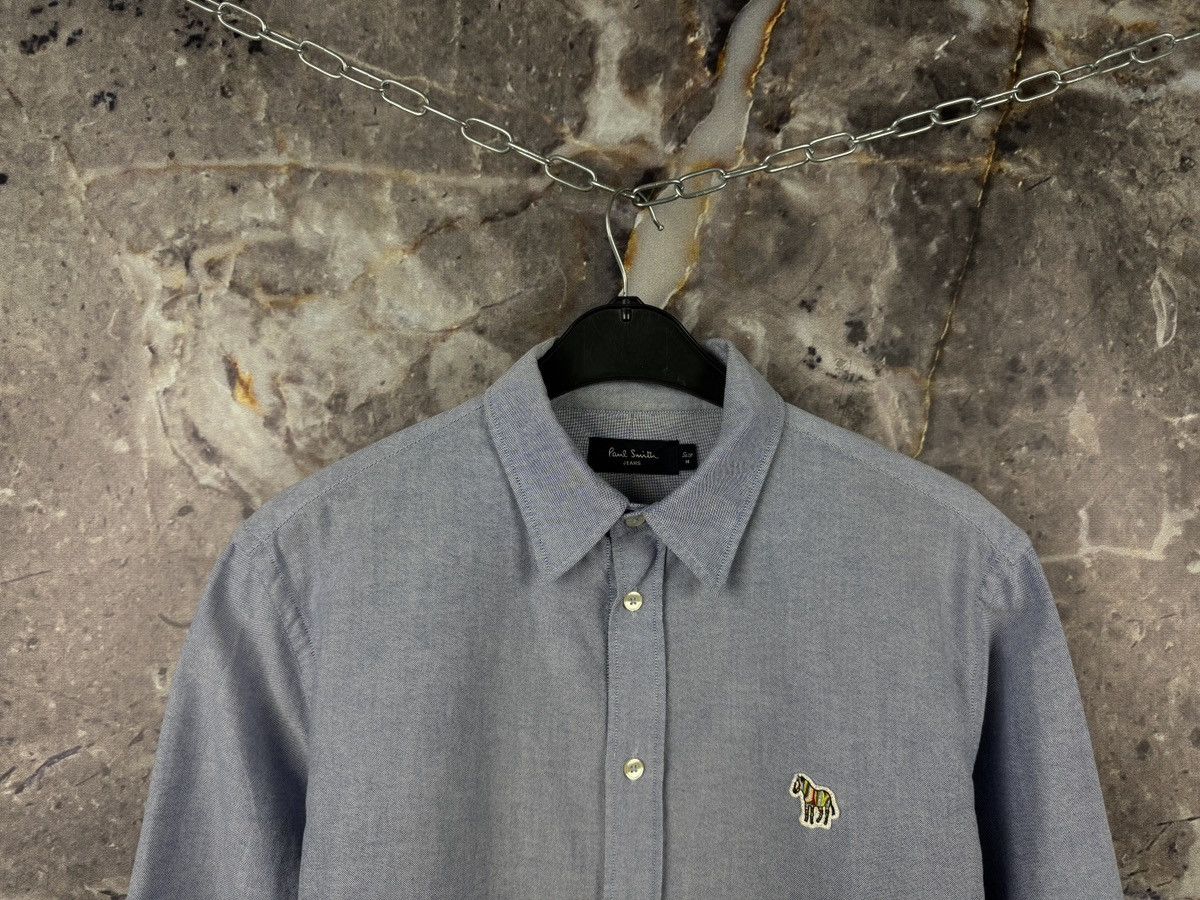 Paul Smith Paul Smith Oxford Shirt Blue Zebra Logo Long Sleeve Cotton Size US M / EU 48-50 / 2 - 2 Thumbnail