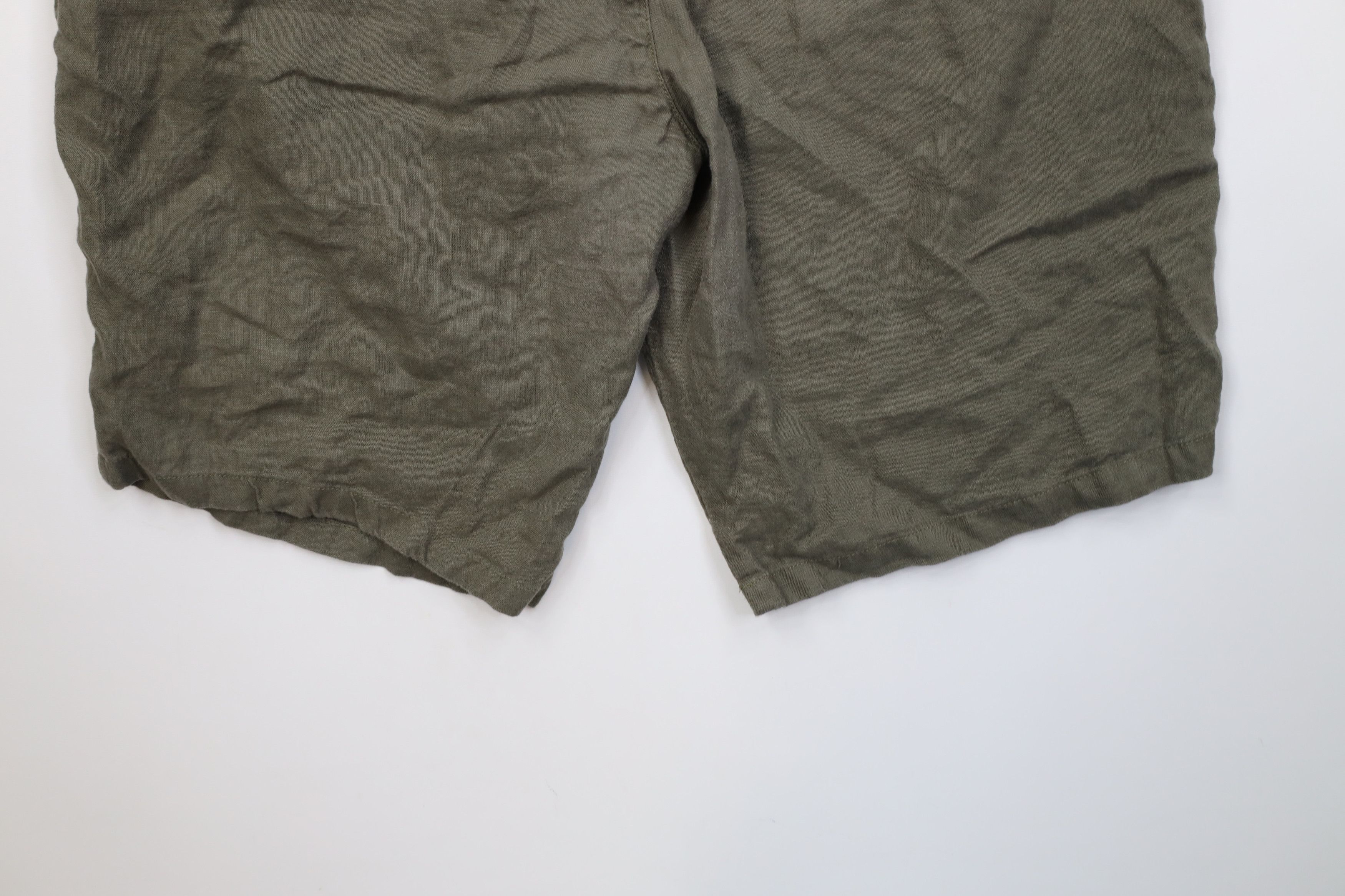 Vintage Vintage Y2K Streetwear Pure Linen Harem Beach Shorts Green Size US 40 / EU 56 - 12 Thumbnail