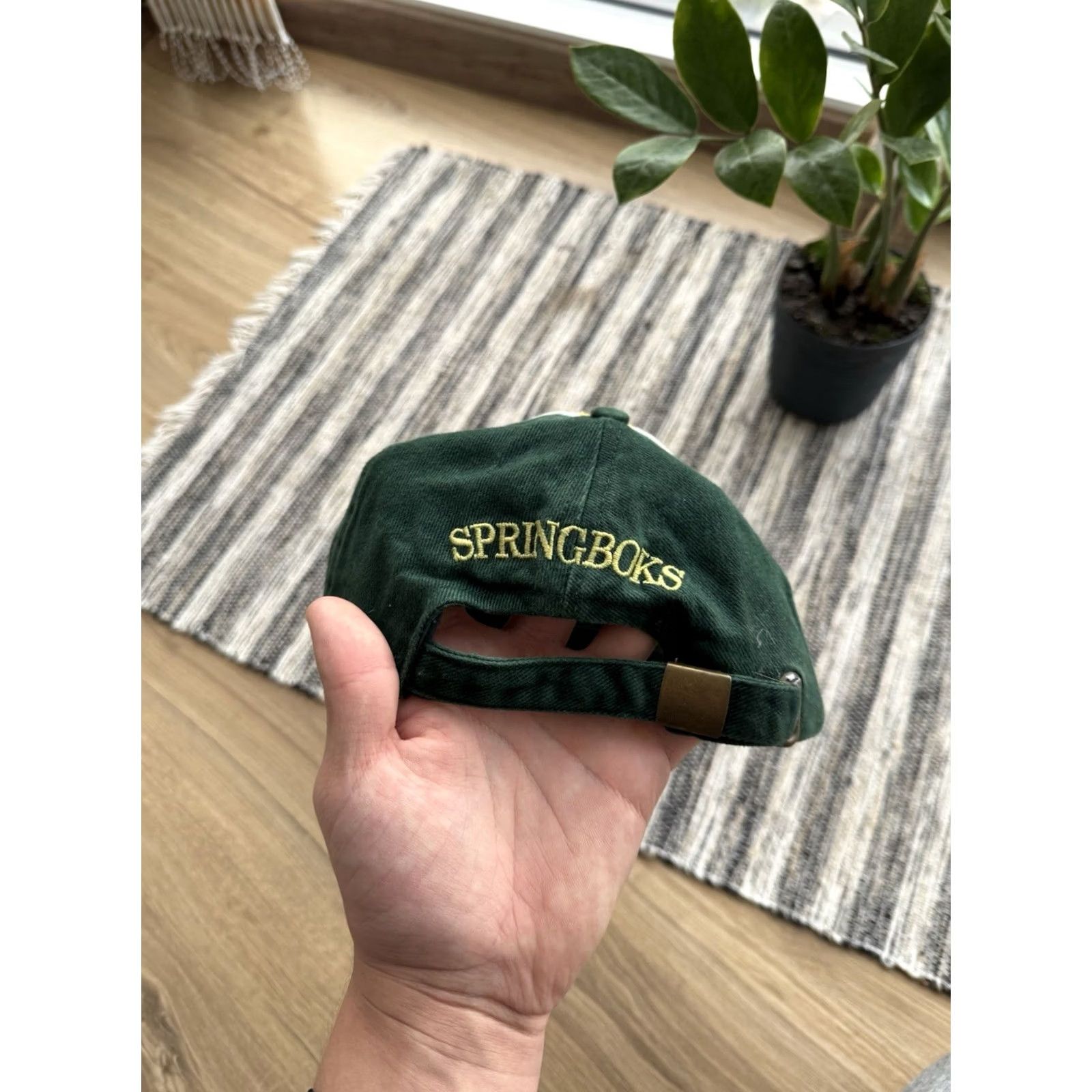 Vintage VINTAGE SA Rugby South Africa Rugby Springboks Green Cap Mens Size S Baseball Cap Green 80s 90s Classic Sports Rugby Cap Mens Size ONE SIZE - 3 Thumbnail