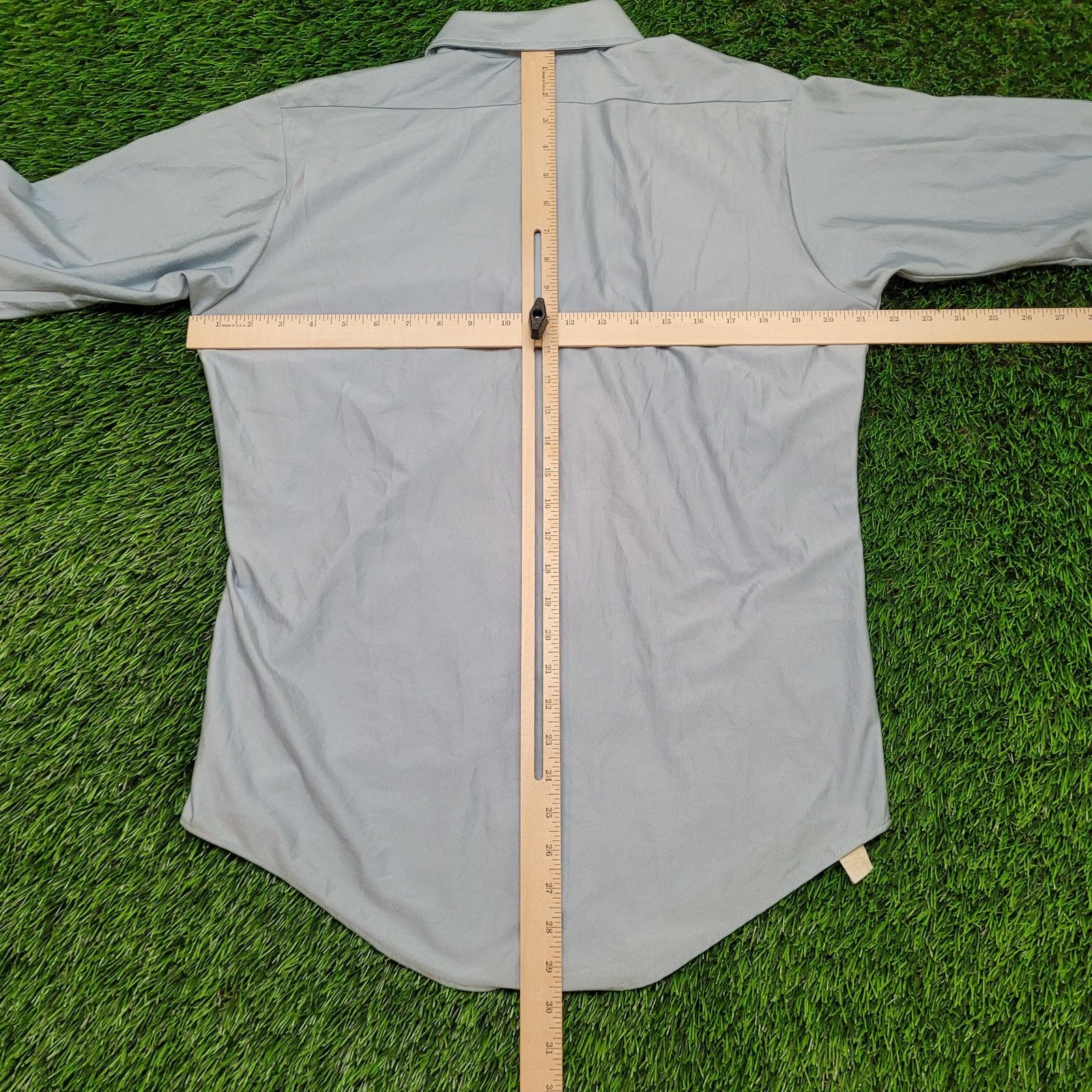 Van Heusen VTG 70s Van-Heusen Dagger Collar Nylon Button Shirt M Qiana Size US M / EU 48-50 / 2 - 7 Thumbnail
