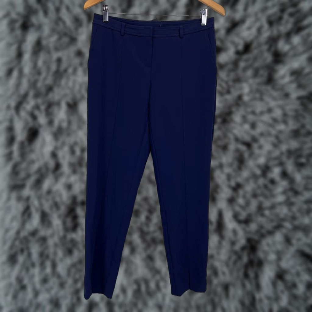 St. John VINTAGE St. John Women's Pants Size 4 Navy Ankle Split Hem Business Wear Fall Spring Summer Winter Size 27" / US 4 / IT 40 - 1 Thumbnail