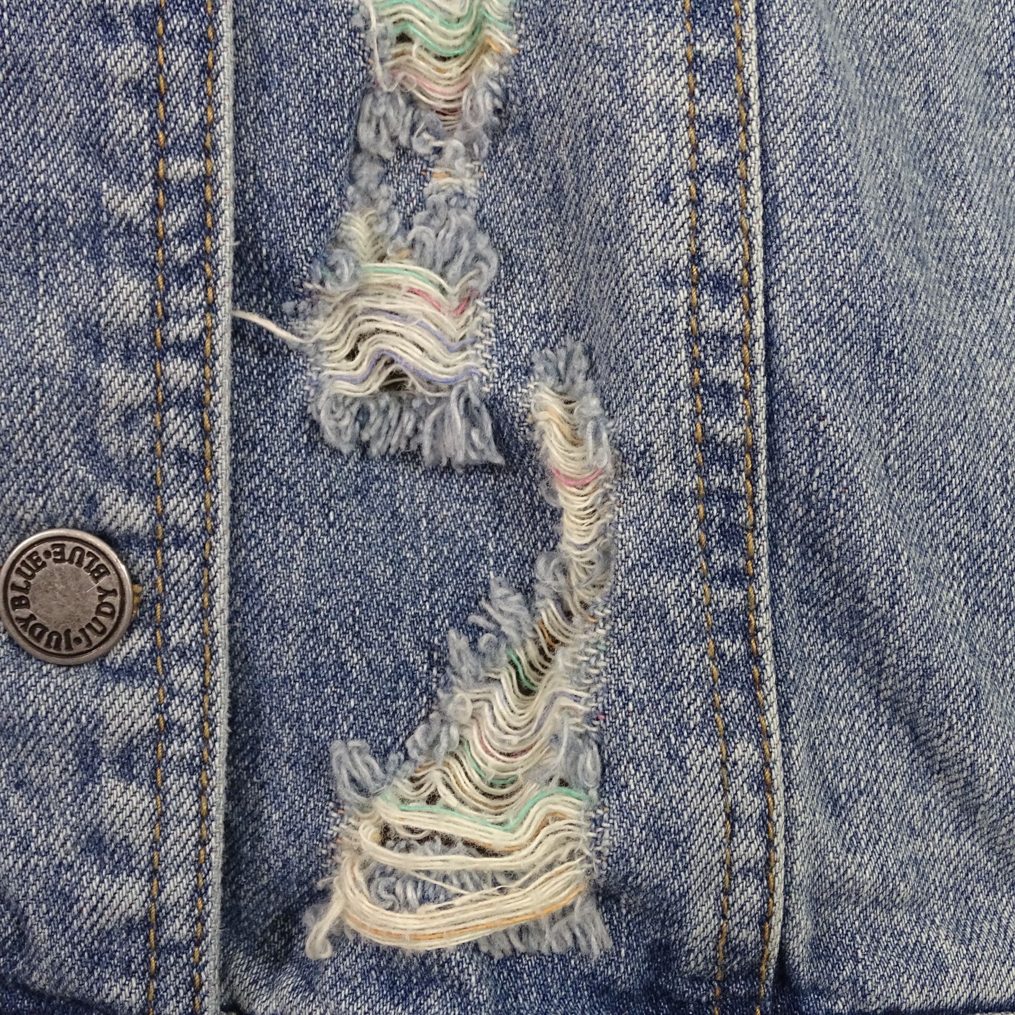 Judy Blue Judy Blue Distressed Ripped Denim Jacket Women Size 3XL Size 3XL / US 20-22 - 4 Thumbnail