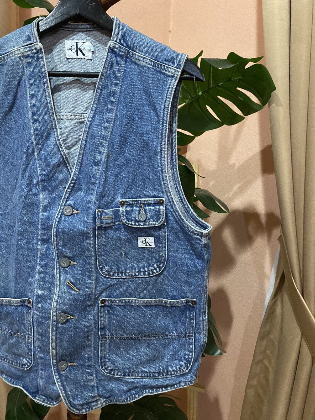 Calvin Klein Calvin Klein Denim Vest – Classic Vintage CK Jean Style Size US M / EU 48-50 / 2 - 5 Thumbnail