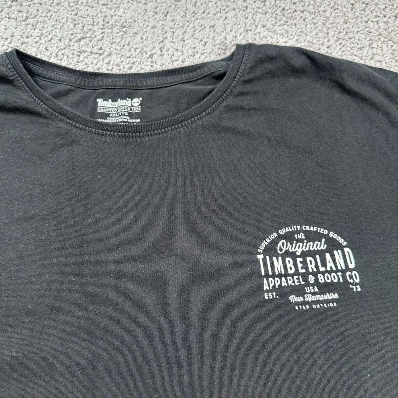 Timberland Timberland Mens T Shirt Black XXL Crafted Since 1973 Organic Size US XXL / EU 58 / 5 - 5 Thumbnail