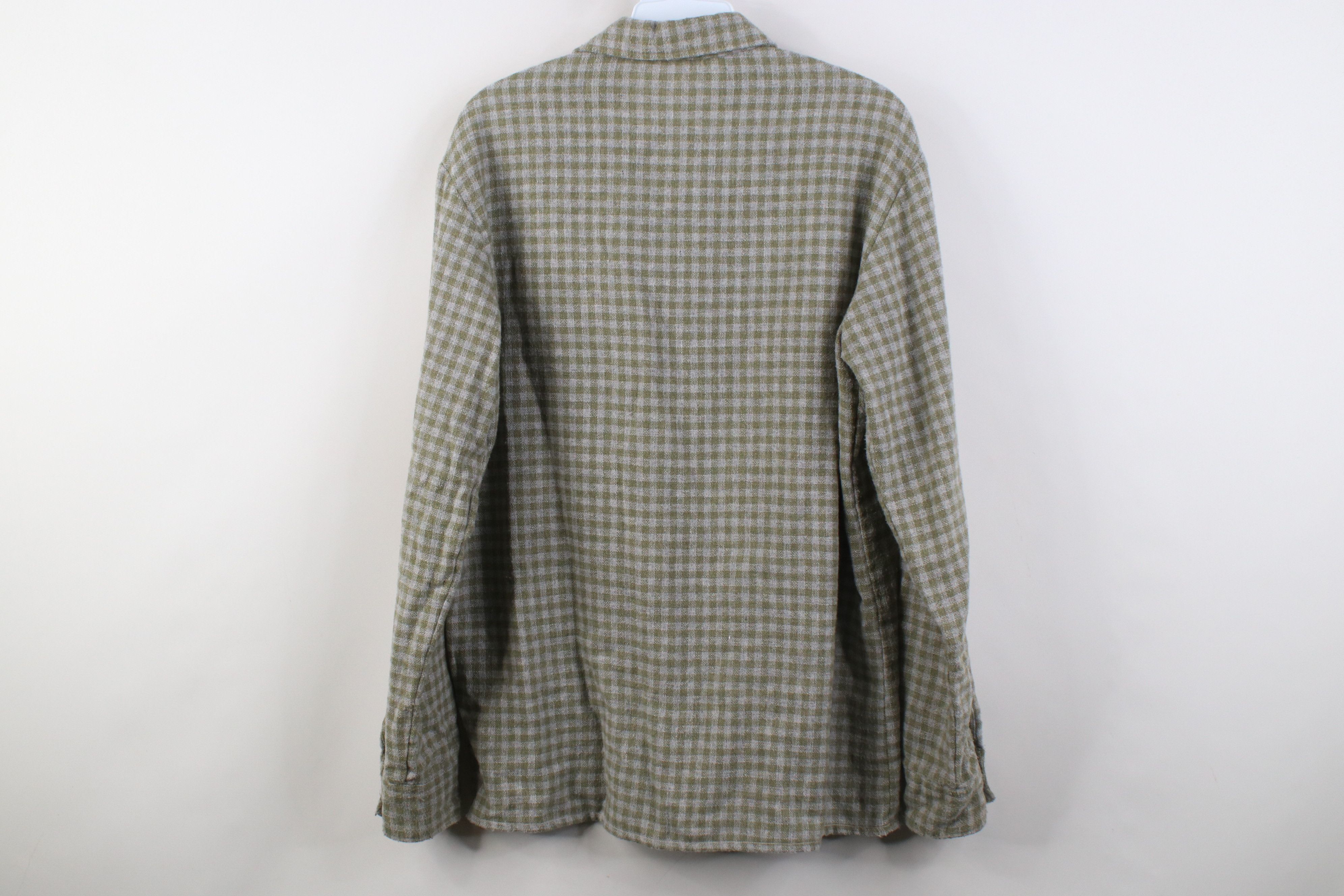 Vintage Vintage 70s Streetwear Knit Collared Button Shirt Plaid Size US S / EU 44-46 / 1 - 10 Thumbnail