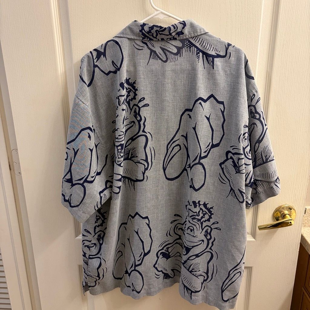 Fubu Men's No Boundaries Y2K SK8 Button Down Shirt XL Gray Navy Size US XL / EU 56 / 4 - 5 Thumbnail