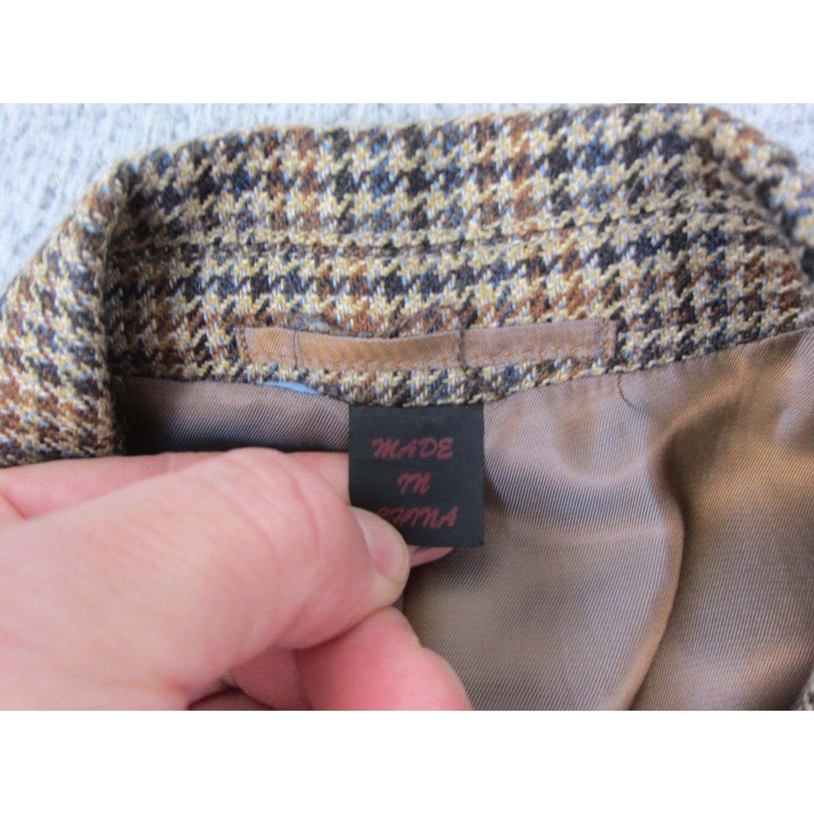 Vintage VINTAGE Claudio Morelli Blazer Jacket Mens 42S Brown Wool Tweed Notch Lapel Single-Breasted 80s 90s NWT Size 42R - 5 Thumbnail