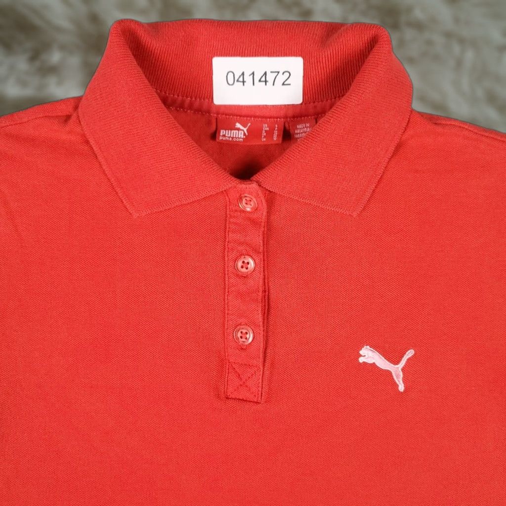 Puma PUMA Polo Shirt Womens Size M Red Casual Short Sleeve Golf Size M / US 6-8 / IT 42-44 - 1 Thumbnail