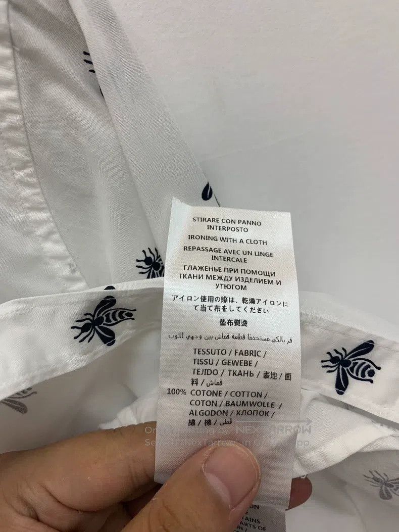 Gucci Gucci Size 39 Full-print little bee white shirt Size US XXS / EU 40 - 6 Thumbnail