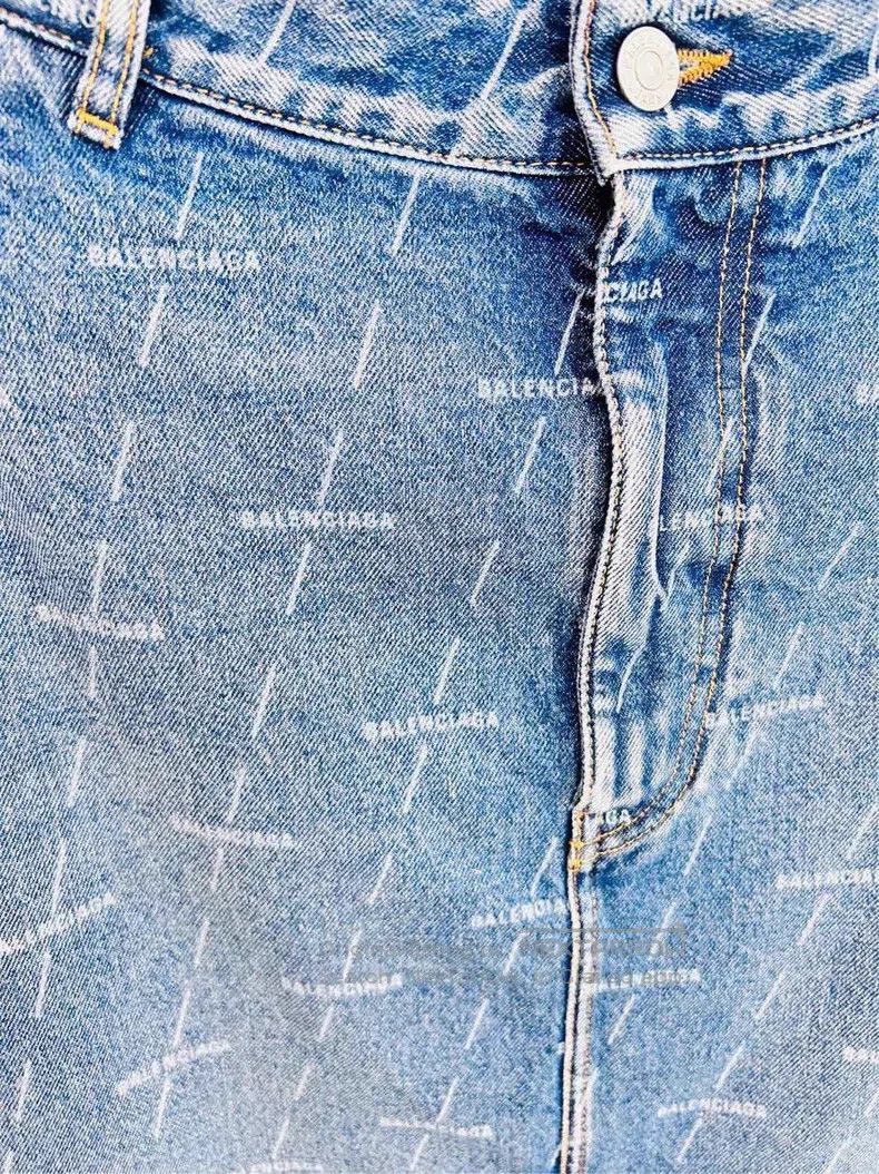 Balenciaga Balenciaga Denim Skirt, Size 34, Full Logo Size 33" - 2 Thumbnail
