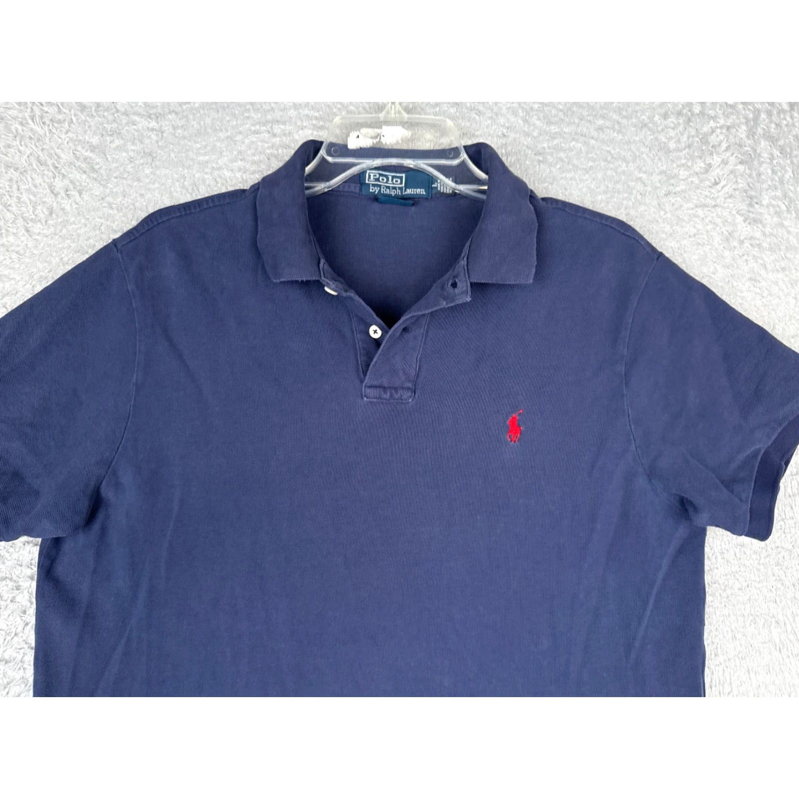 Ralph Lauren VINTAGE Ralph Lauren Polo Shirt Adult Large Blue 100% Cotton Custom Fit Golf Shirt Size US L / EU 52-54 / 3 - 4 Thumbnail