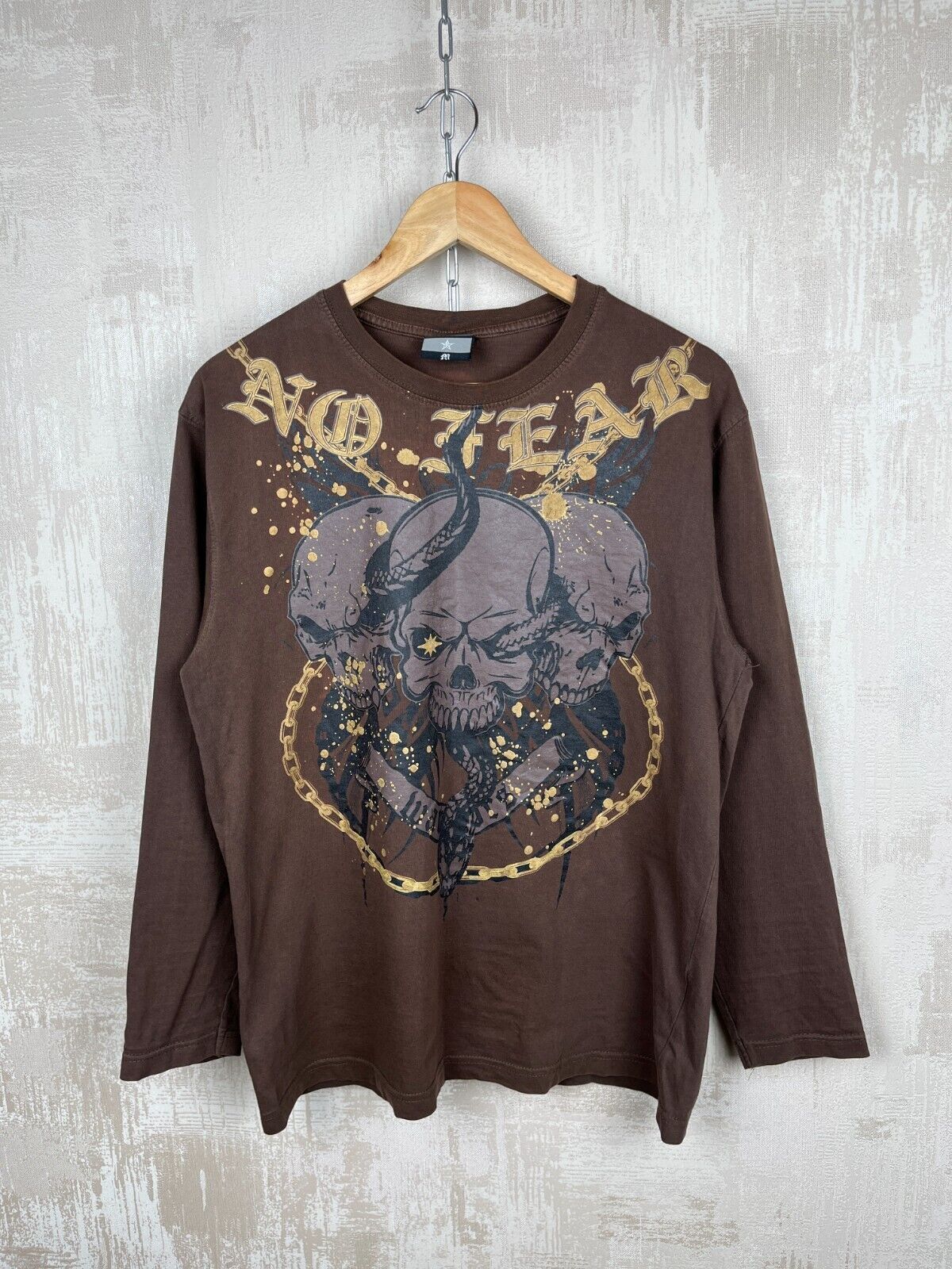 No Fear Vintage No Fear Skulls Chain Men's Long Sleeve T-shirt Y2K Size US M / EU 48-50 / 2 - 1 Thumbnail