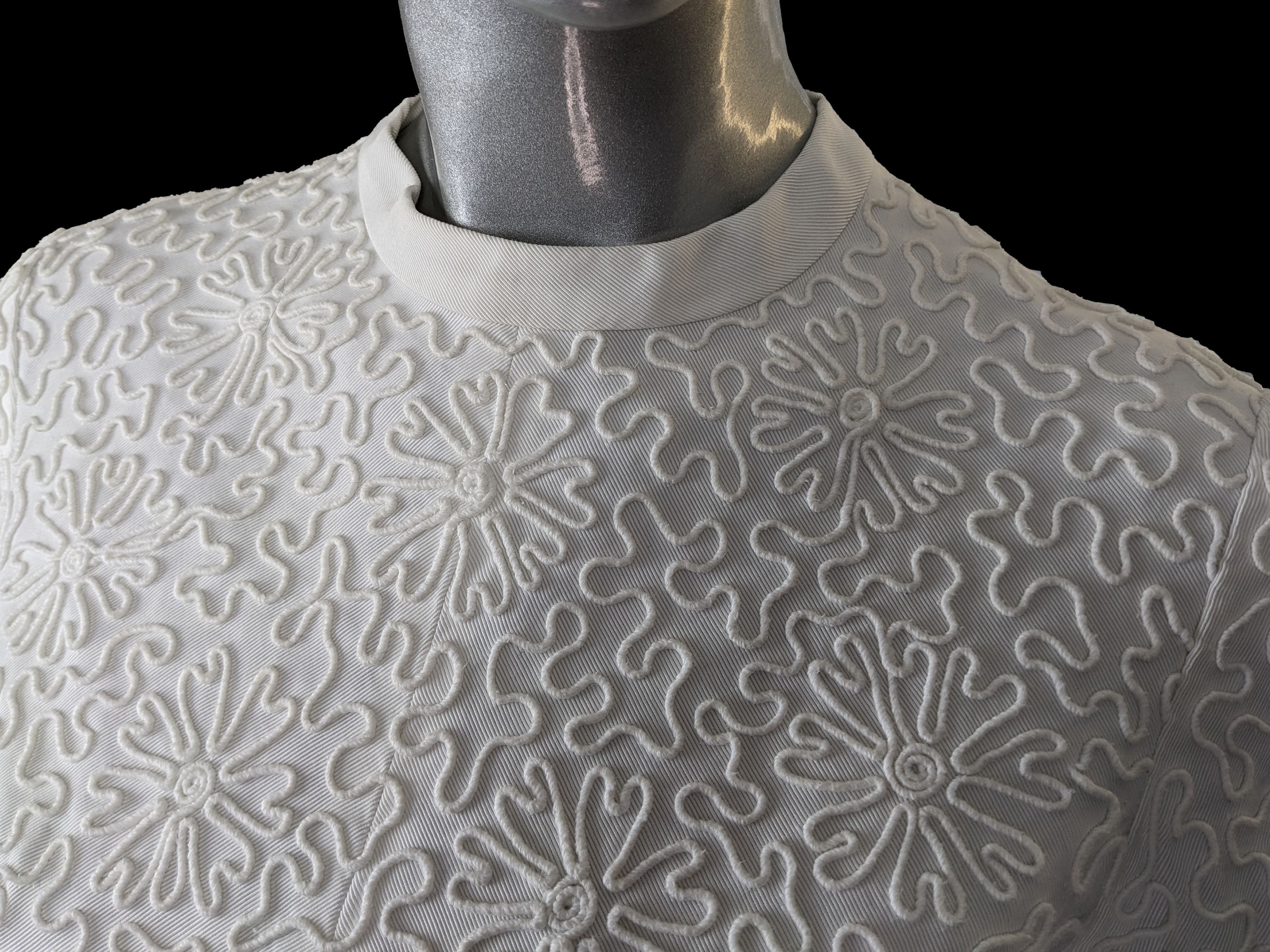 Vintage Maggy Rouff 50's Vintage White Haute Couture Wedding Dress Size S / US 4 / IT 40 - 9 Thumbnail