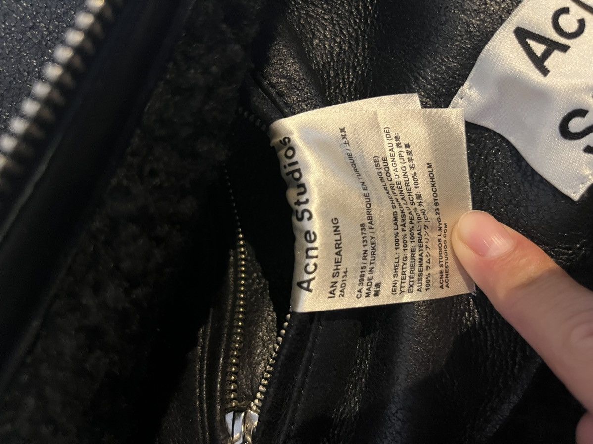 Acne Studios Ian Aviator Jacket in Black Shearling Leather Size US S / EU 44-46 / 1 - 8 Thumbnail