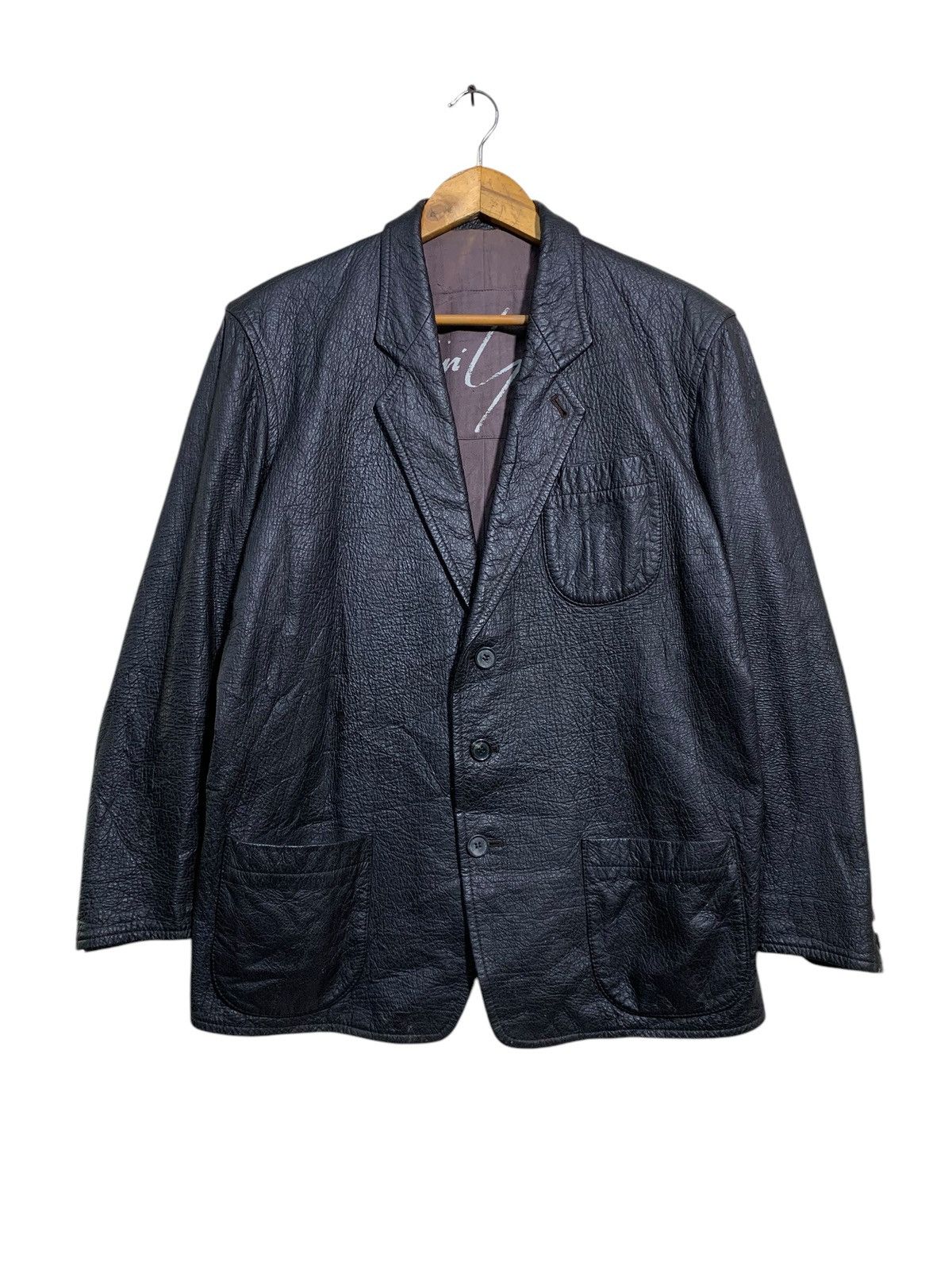 Yohji Yamamoto 🔥RARE VTG AW82 YOHJI YAMAMOTO CAPYBARA LEATHER JACKET Size US M / EU 48-50 / 2 - 3 Thumbnail