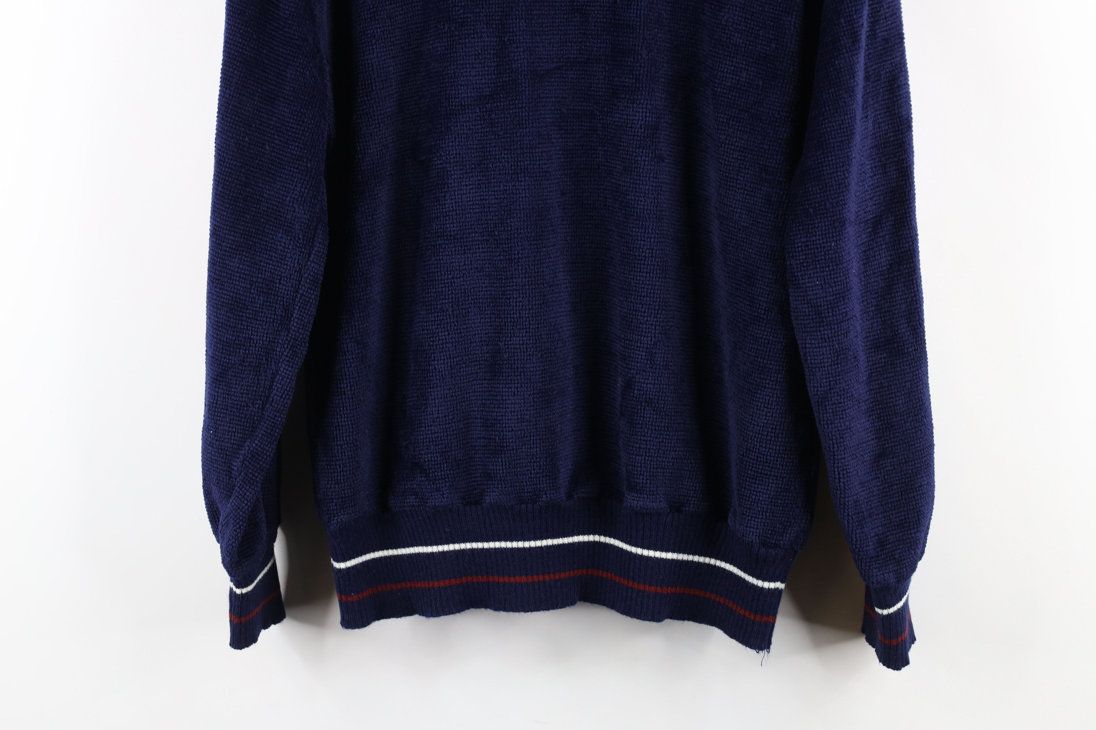 Vintage Vintage 70s Streetwear Ribbed Velour V-Neck Sweater Blue Size M / US 6-8 / IT 42-44 - 10 Thumbnail