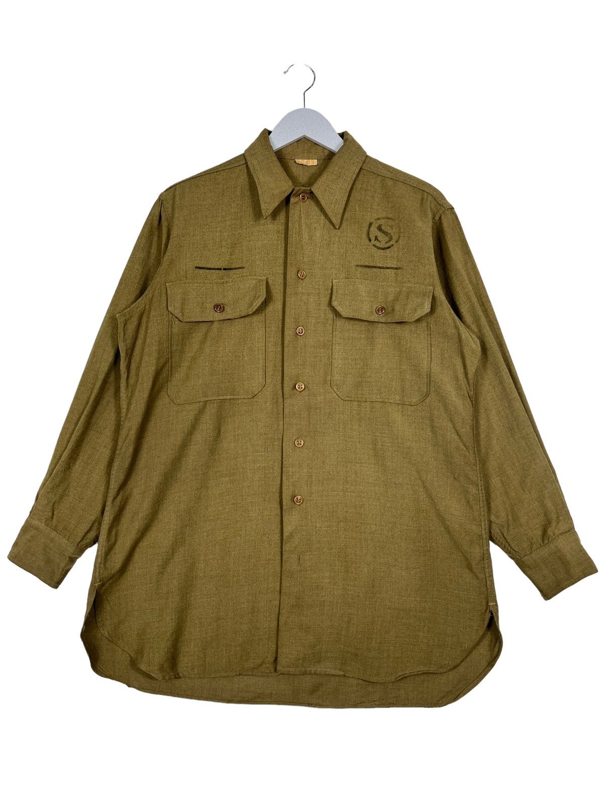 Vintage 🔥 RARE VINTAGE WWll WOOL SHIRT Size US M / EU 48-50 / 2 - 1 Thumbnail