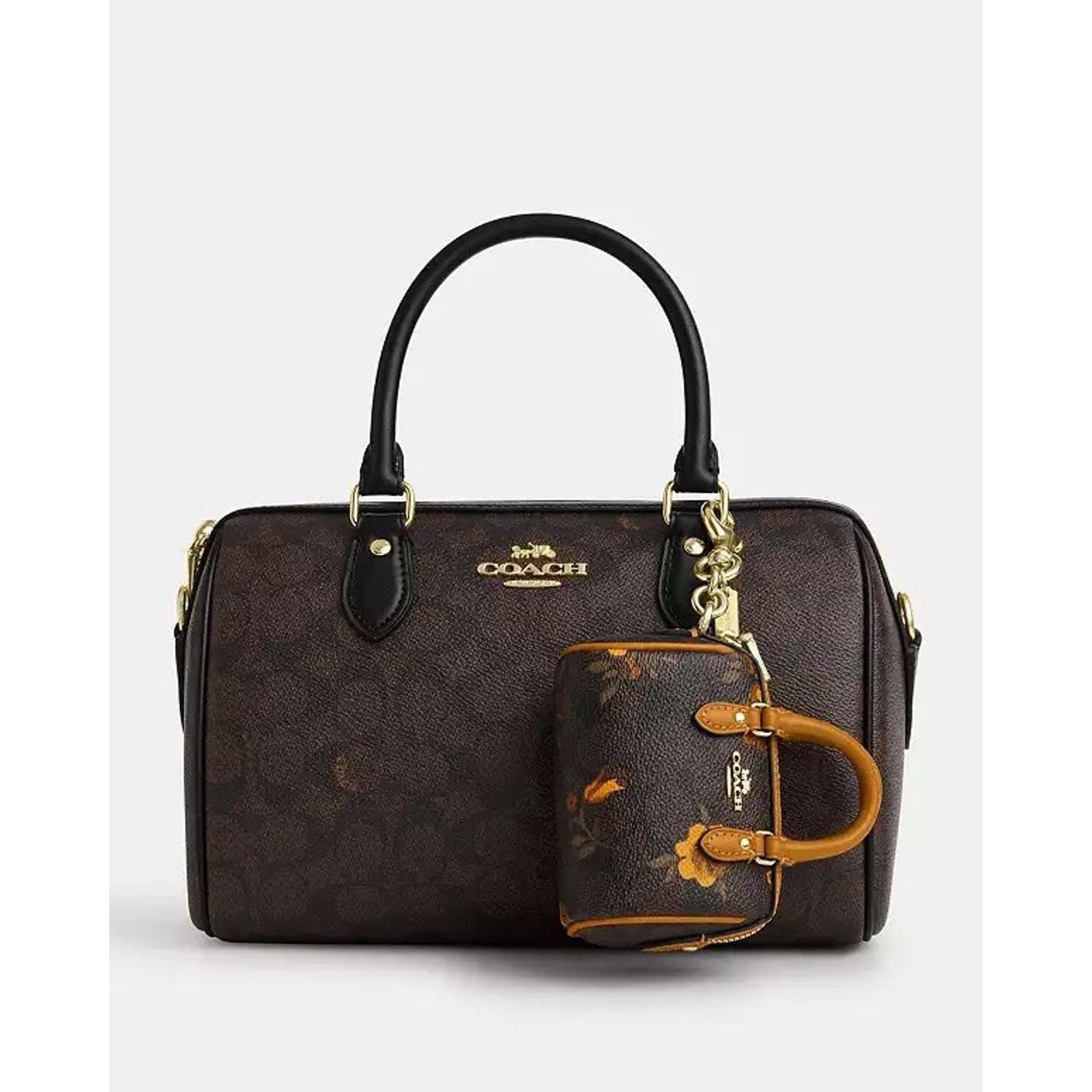 Coach NWT Coach Mini Rowan Keychain Charm Floral CCF12（no bag） Size ONE SIZE - 8 Thumbnail