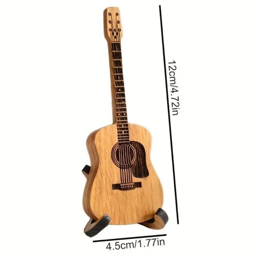 Other New Wooden Guitar Pick Holder Box With Stand 5PCS Picks Size ONE SIZE - 5 Thumbnail