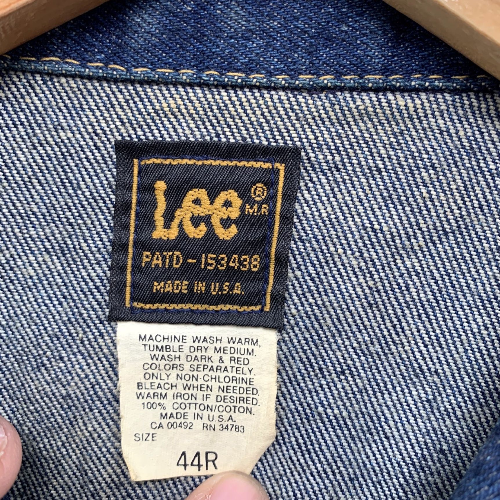 Lee VINTAGE Lee Denim Jacket Bomber Medium Blue Cotton 70s USA Mens Size US M / EU 48-50 / 2 - 2 Thumbnail