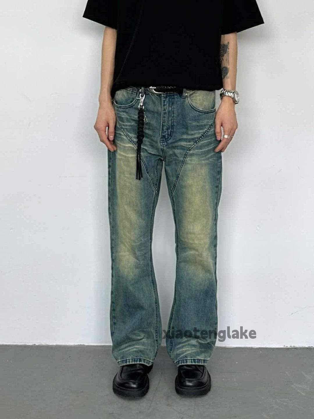 Jean × Vintage washed faded cleanfit yuppie bootcut grunge jeans Size US 32 / EU 48 - 2 Thumbnail