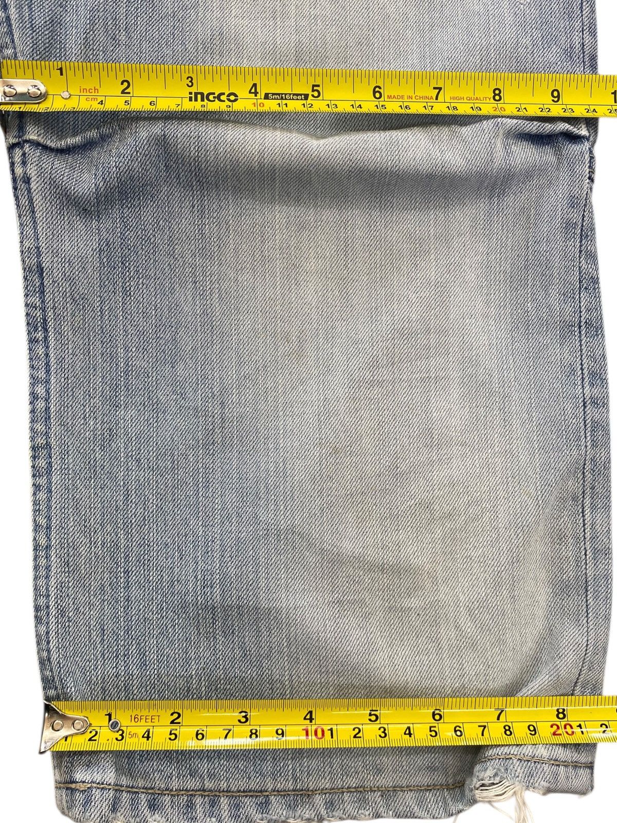 Japanese Brand Japanese Brand Light Wash Distressed Style Wide Leg Cut Size US 34 / EU 50 - 9 Thumbnail